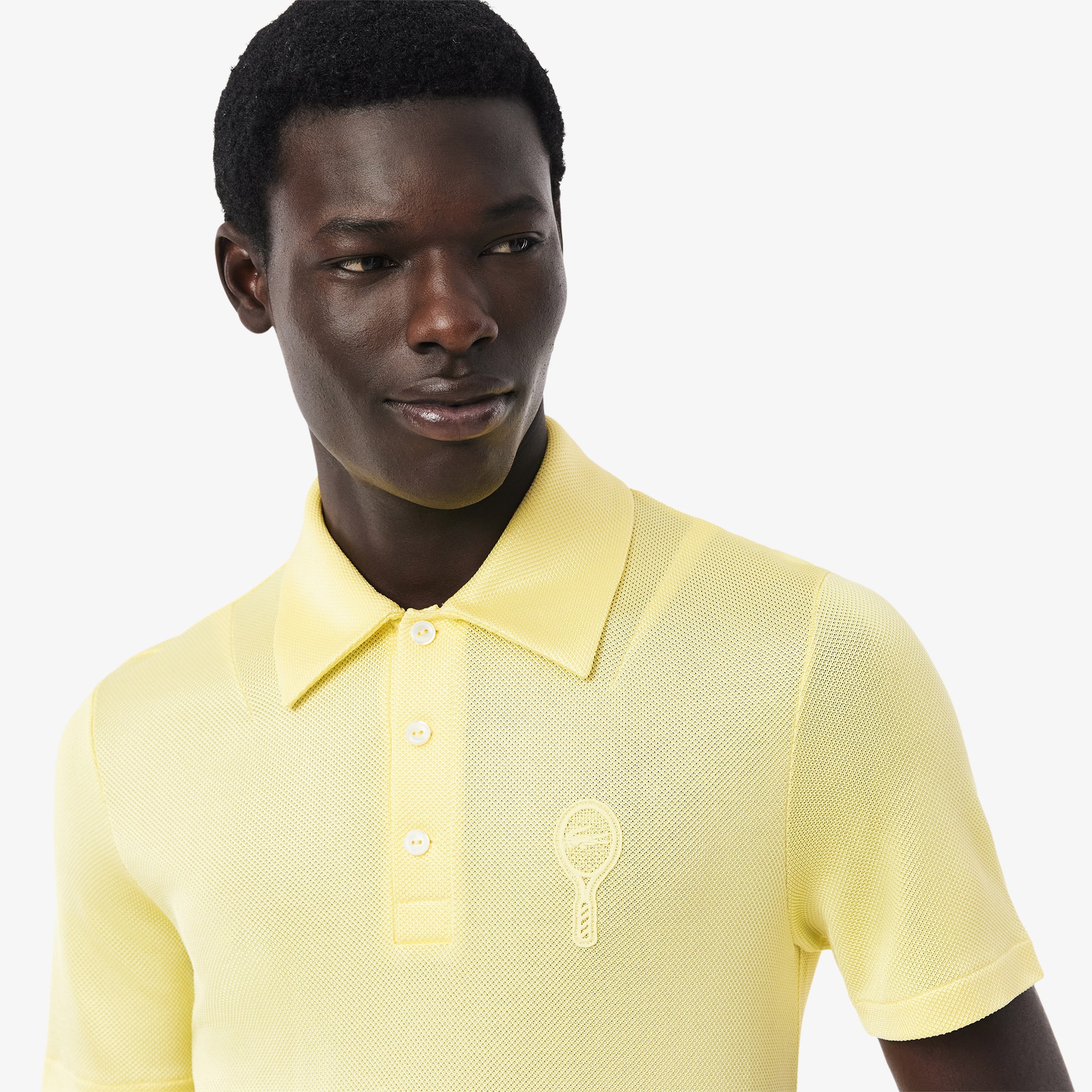 SS25 RUNWAY Erkek Regular Fit Saten Sarı Polo