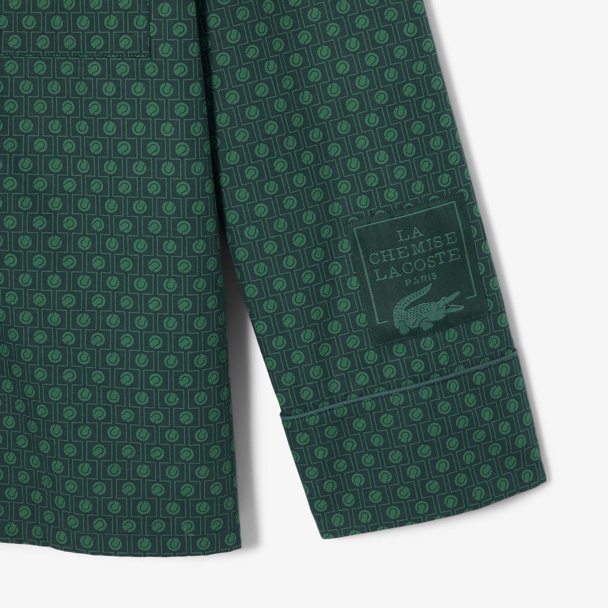 SS25 RUNWAY Erkek Desenli Yeşil Gömlek