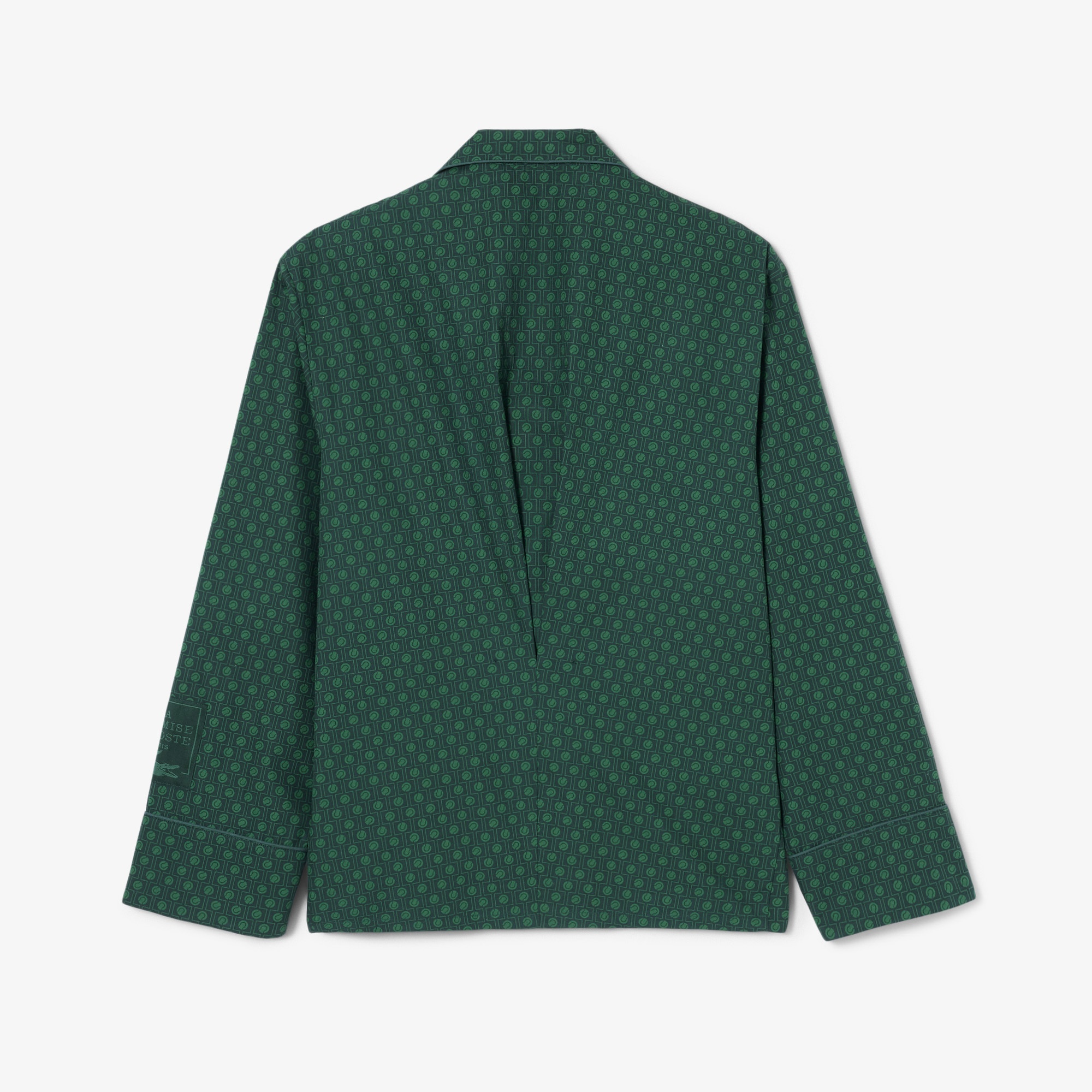SS25 RUNWAY Erkek Desenli Yeşil Gömlek
