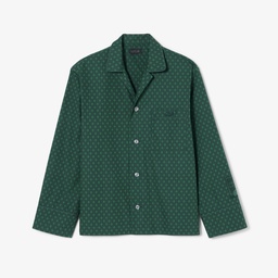 SS25 RUNWAY Erkek Desenli Yeşil Gömlek Yeşil