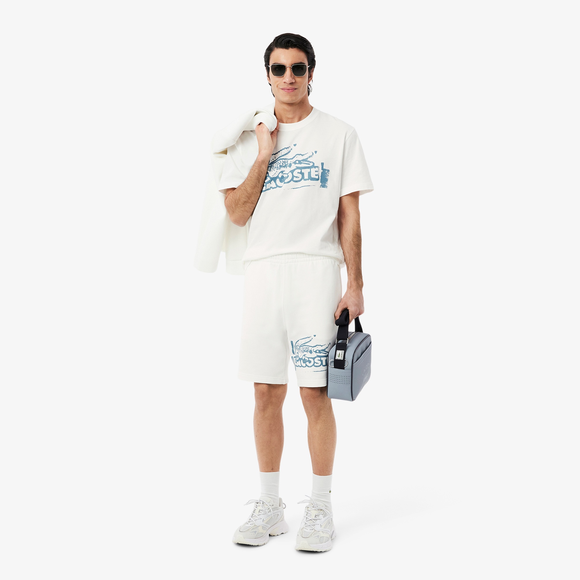 Lacoste Erkek Regular Fit Baskılı Bej Şort