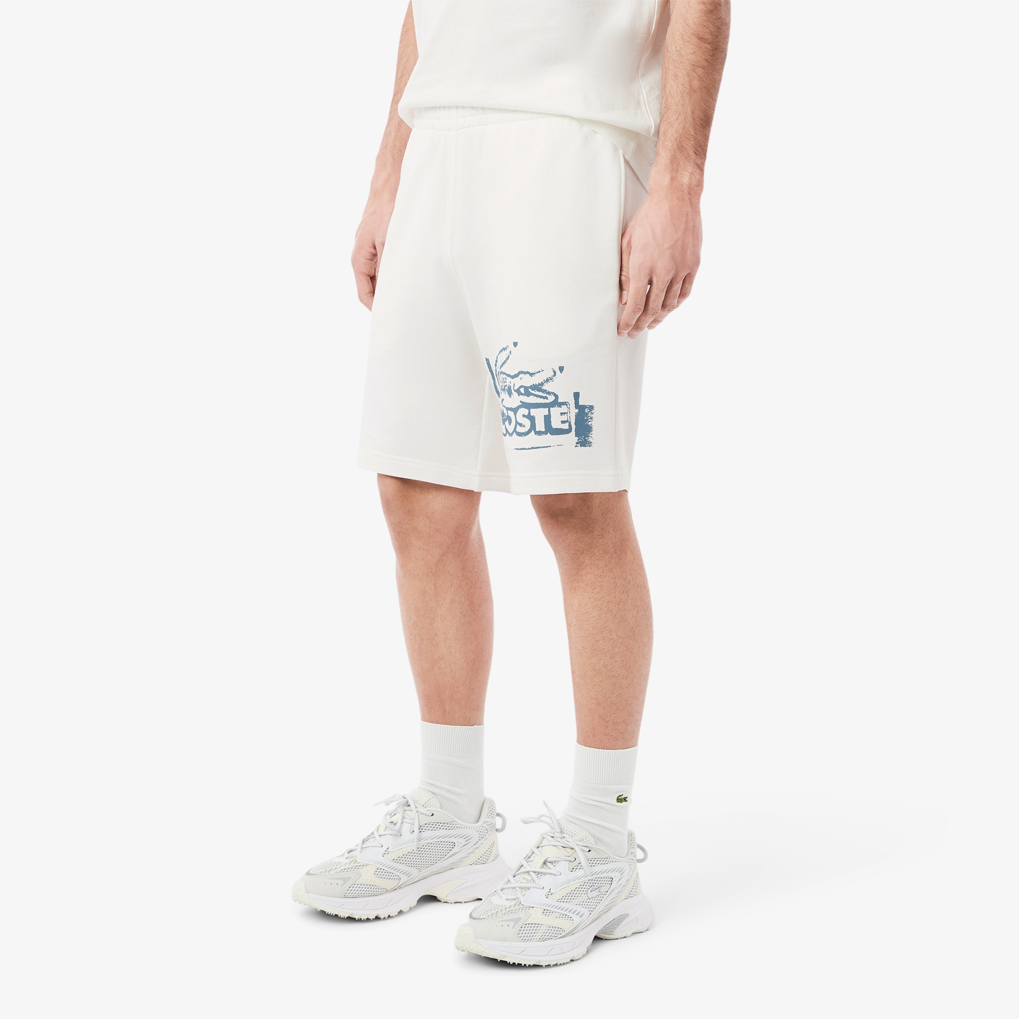 Lacoste Erkek Regular Fit Baskılı Bej Şort