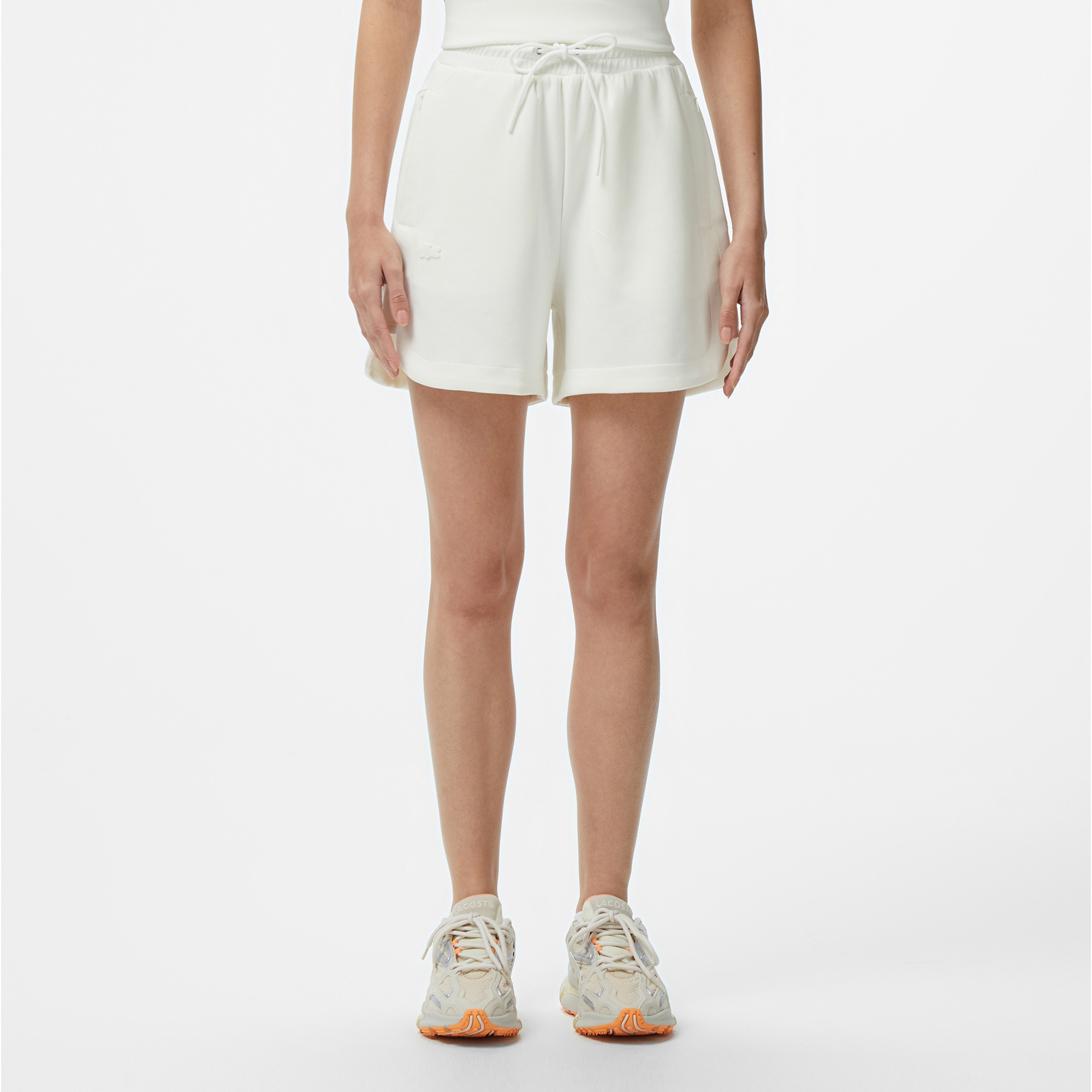 Lacoste Kadın Relaxed Fit Beyaz Şort
