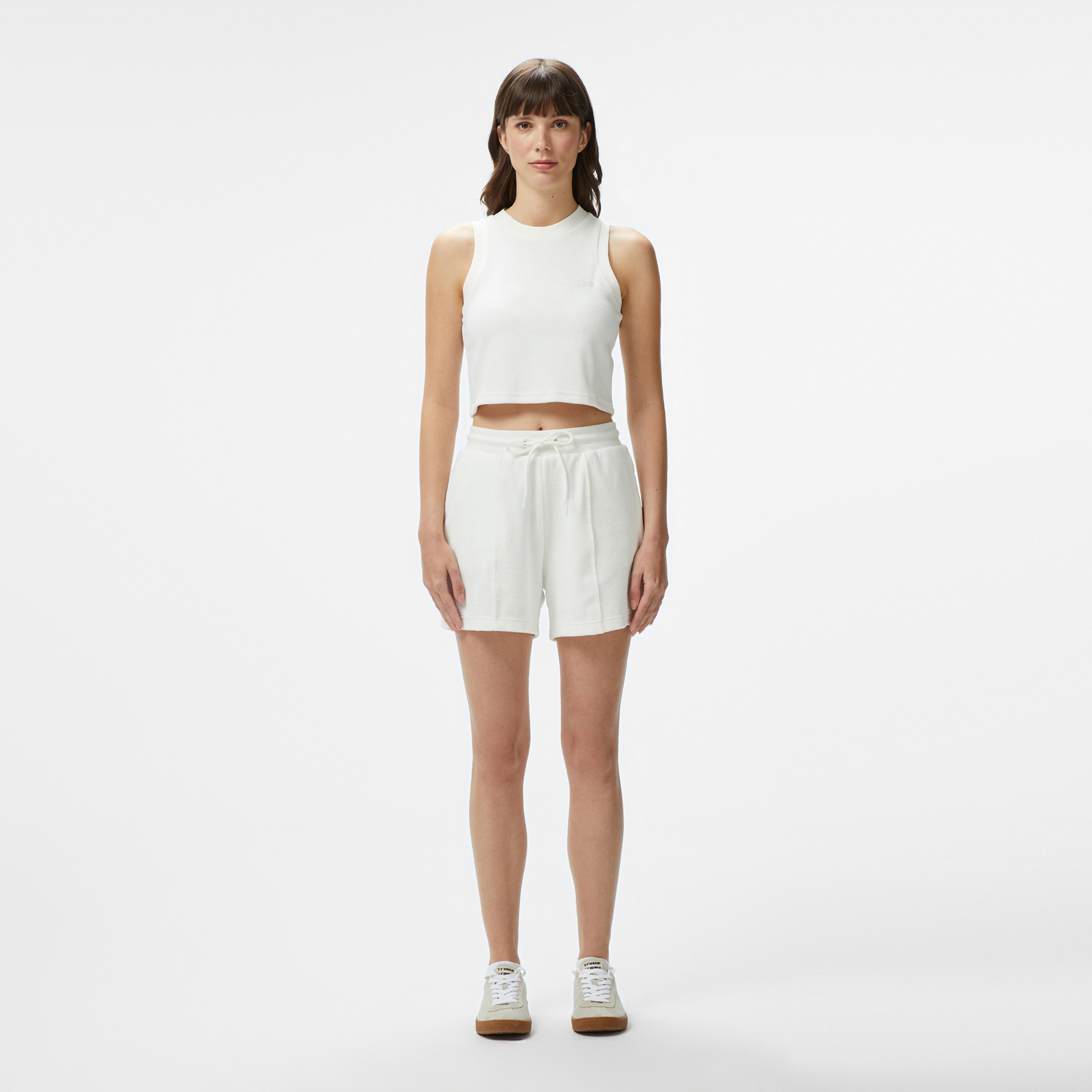 Lacoste Kadın Relaxed Fit Beyaz Şort