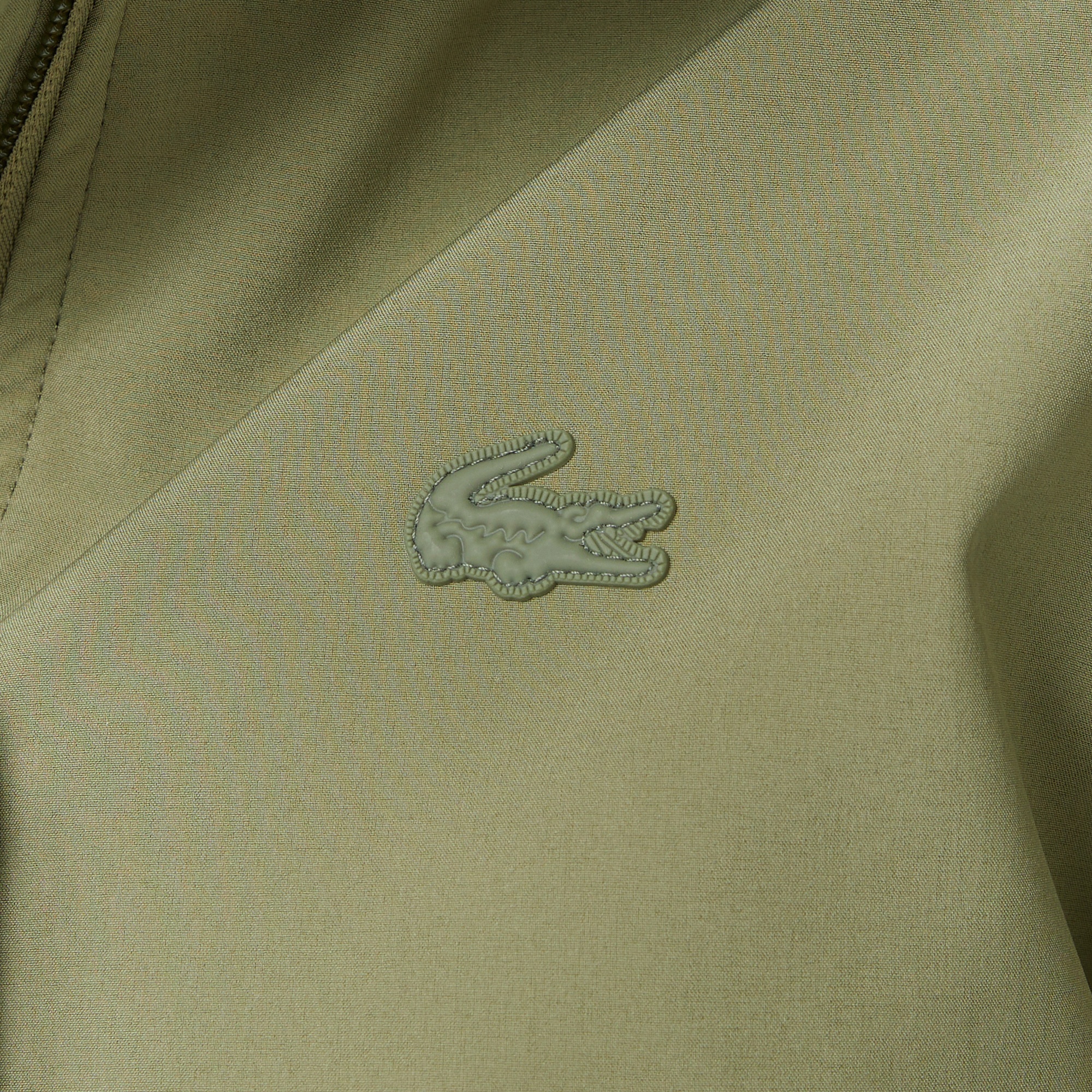 Lacoste Kadın Relaxed Fit Kapüşonlu Yeşil Yağmurluk