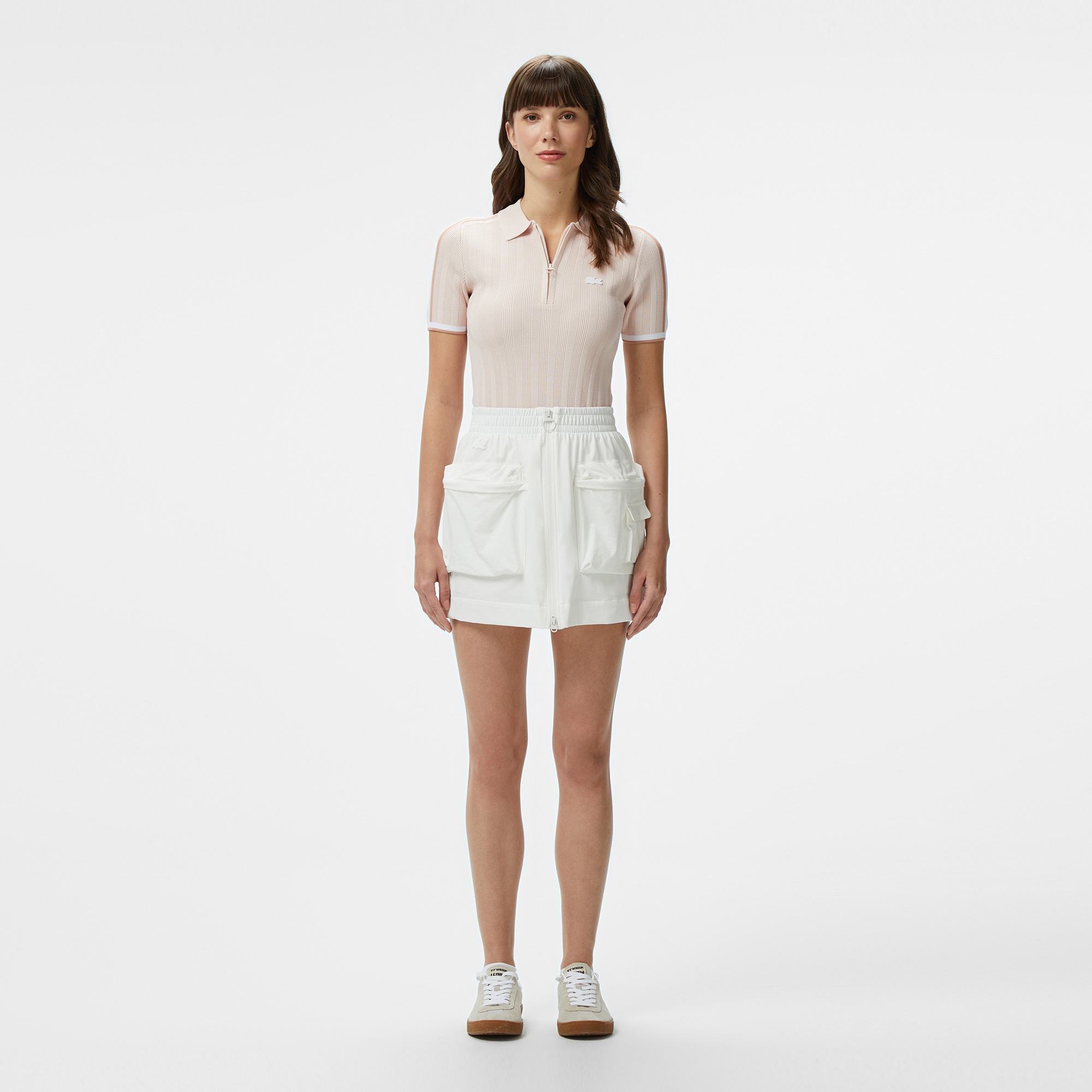 Lacoste Kadın Regular Fit Beyaz Etek