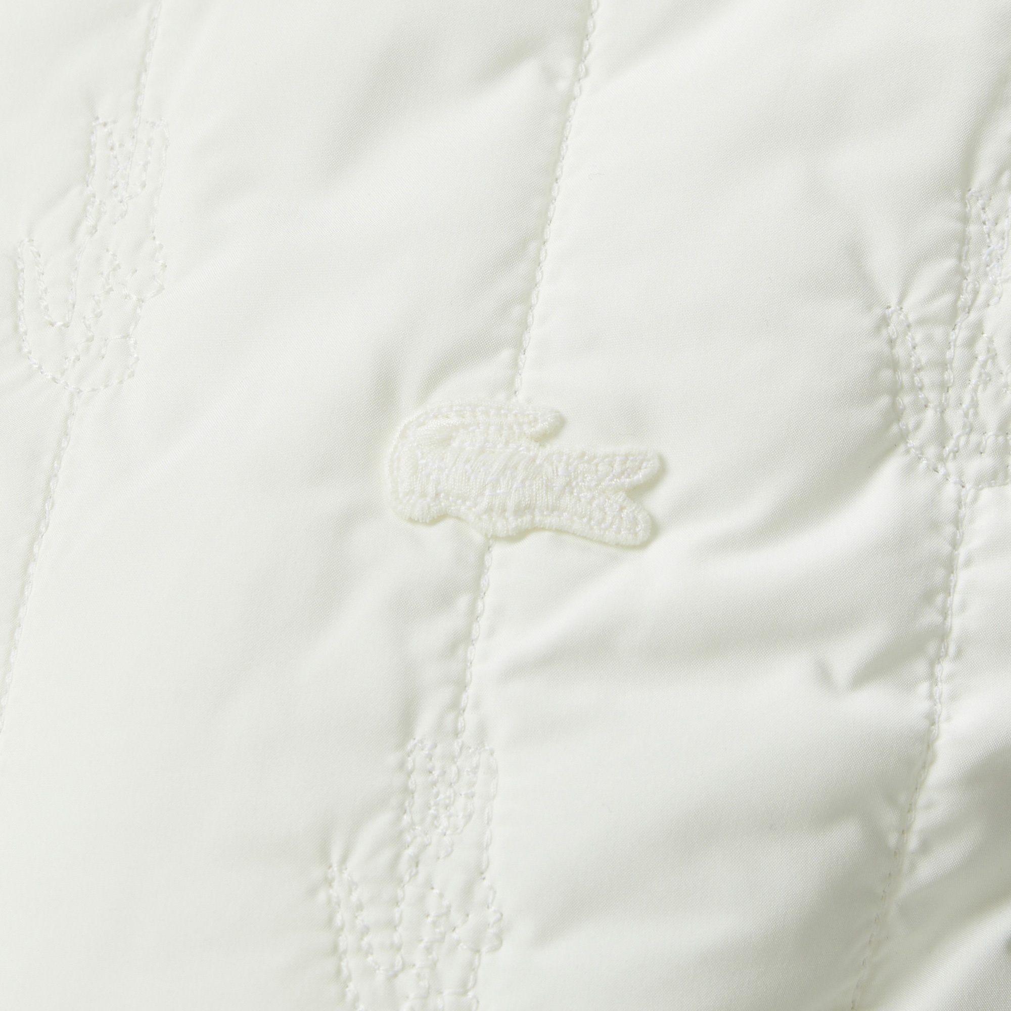 Lacoste Kadın Regular Fit Dik Yaka Kapitone Beyaz Yelek