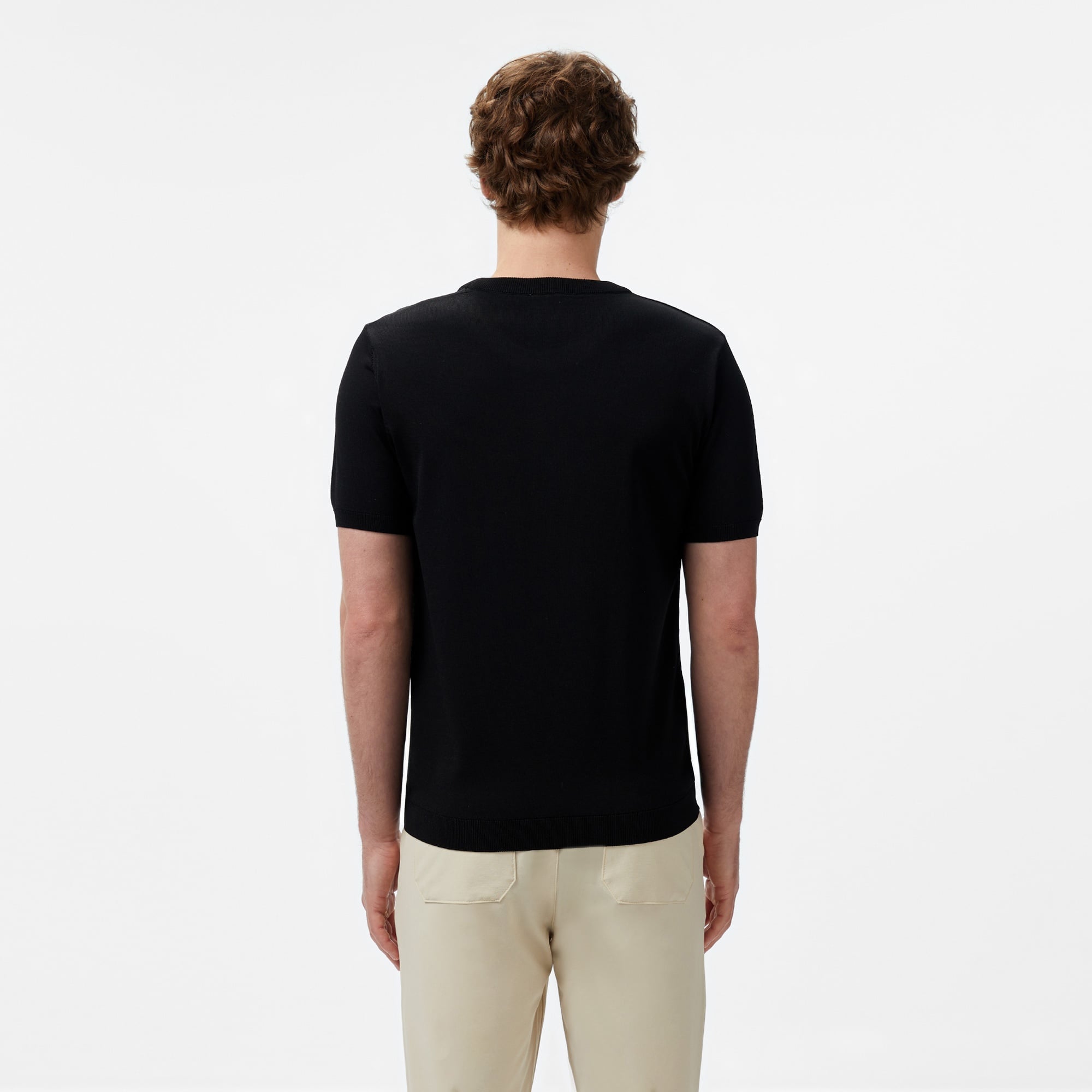 Lacoste Erkek Regular Fit Kısa Kollu Bisiklet Yaka Siyah Triko