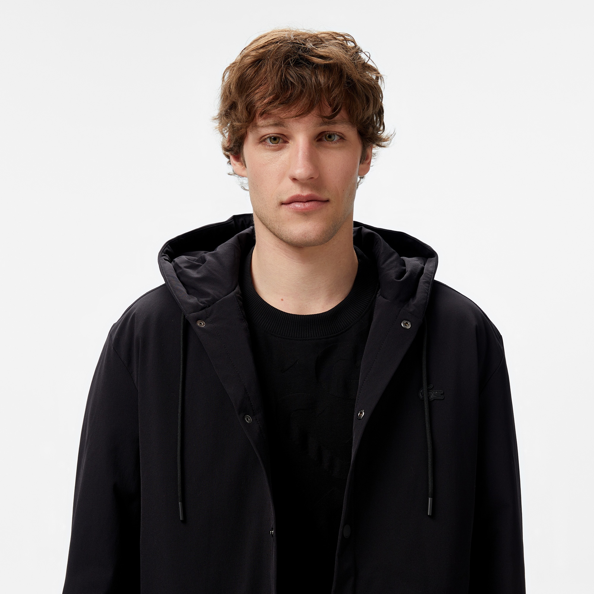 Lacoste Erkek Regular Fit Kapüşonlu Siyah Ceket