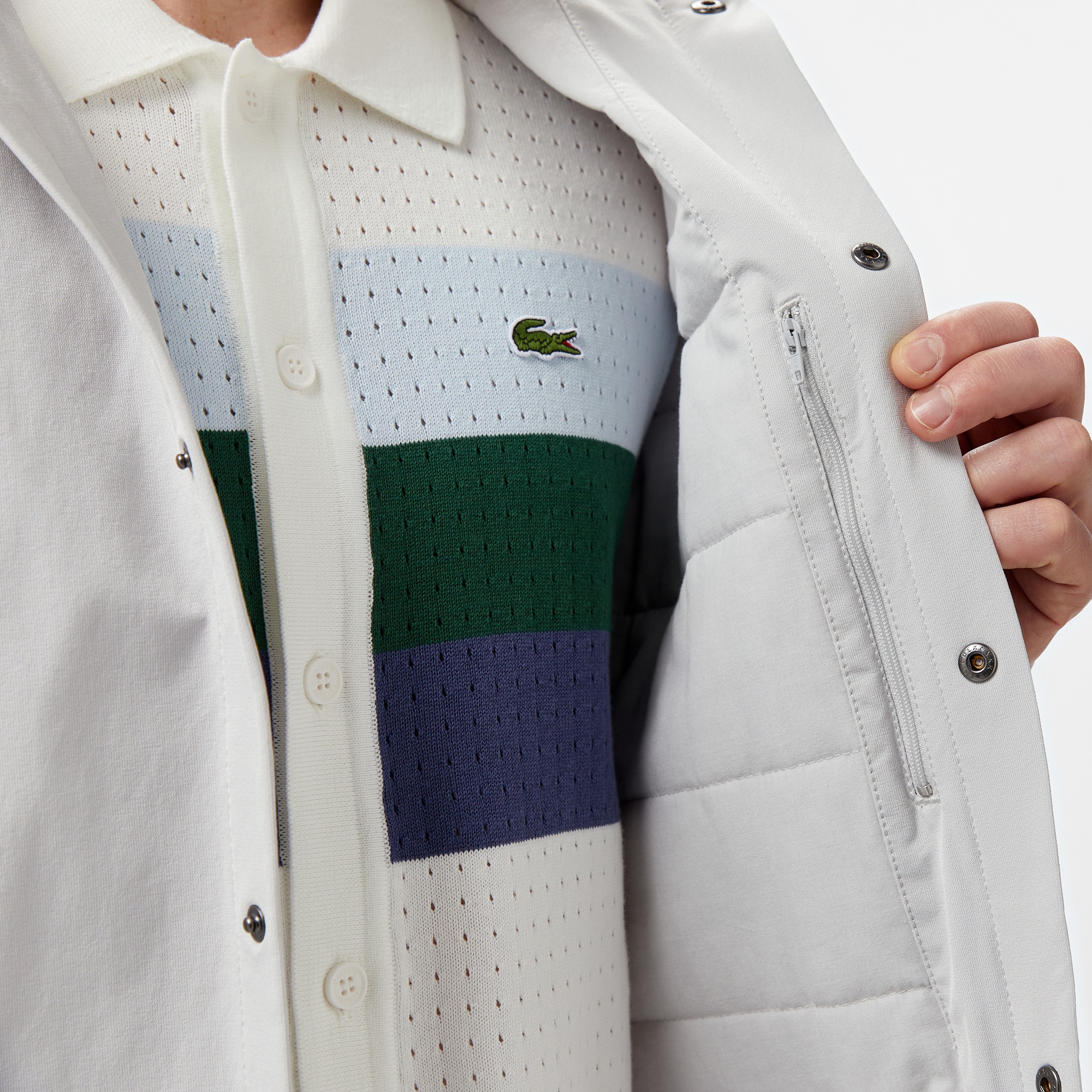 Lacoste Erkek Regular Fit Kapüşonlu Gri Ceket