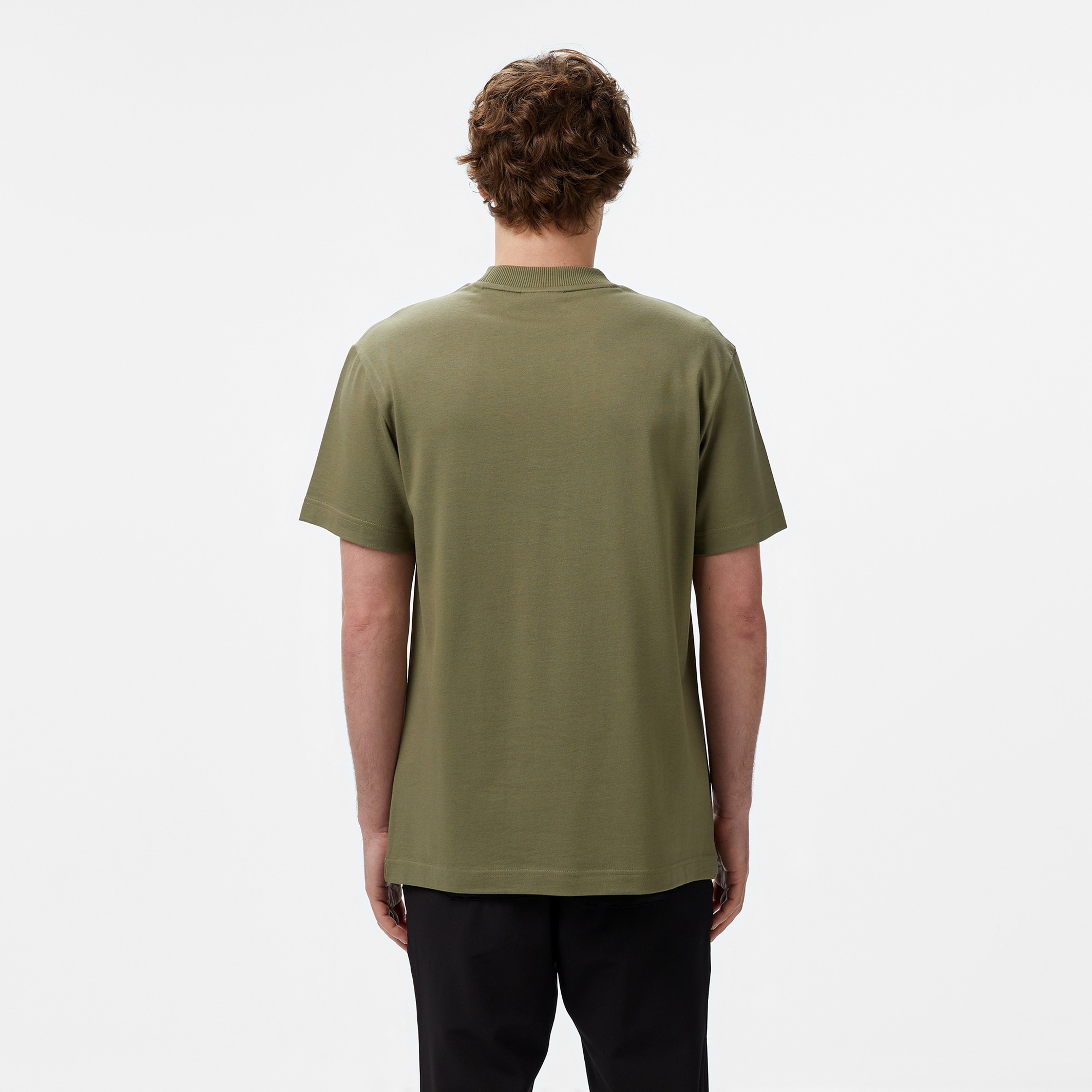 Erkek Relaxed Fit Bisiklet Yaka Haki T-Shirt Erkek Relaxed Fit Bisiklet Yaka Haki T-Shirt
