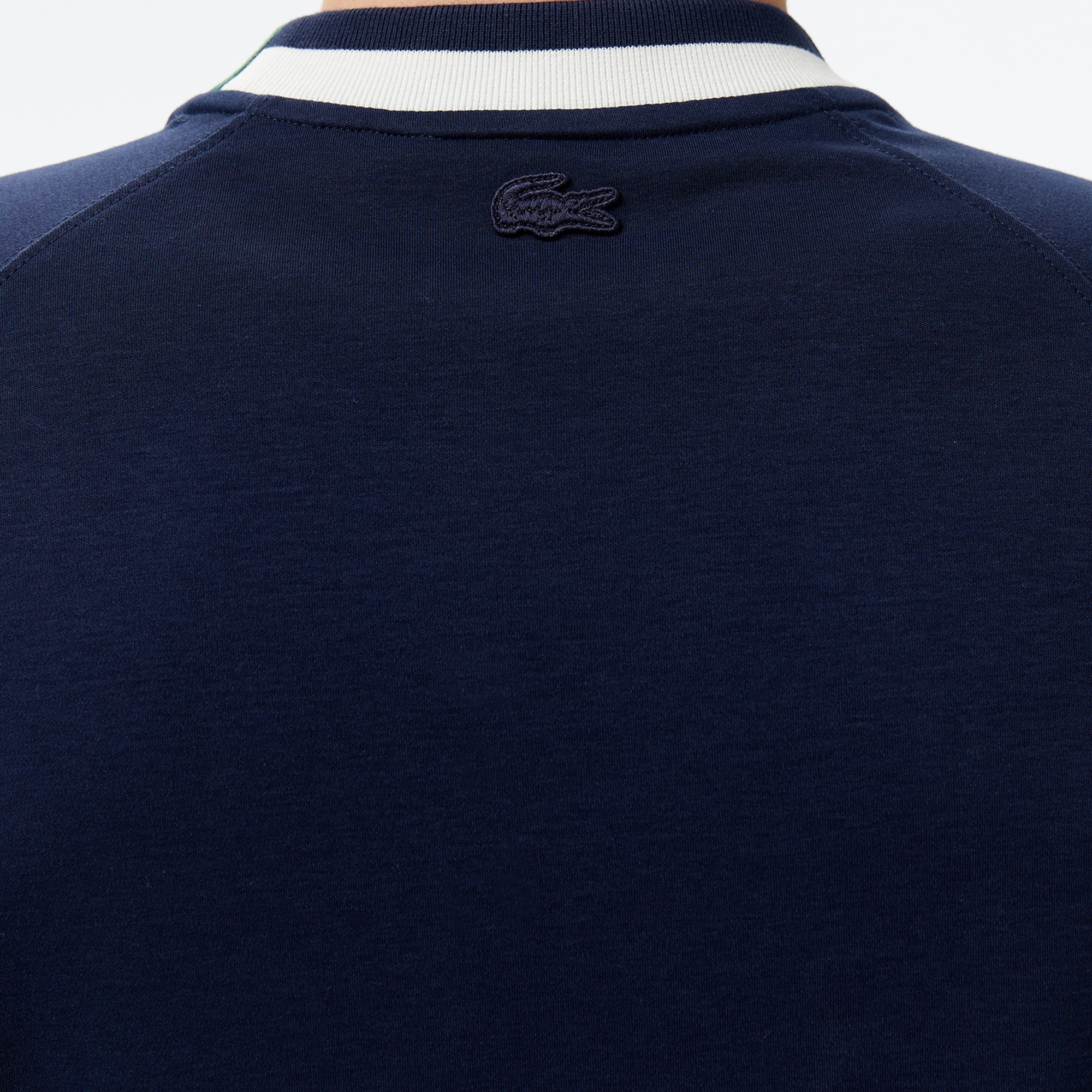 Lacoste Erkek Bisiklet Yaka Lacivert Cepli T-Shirt