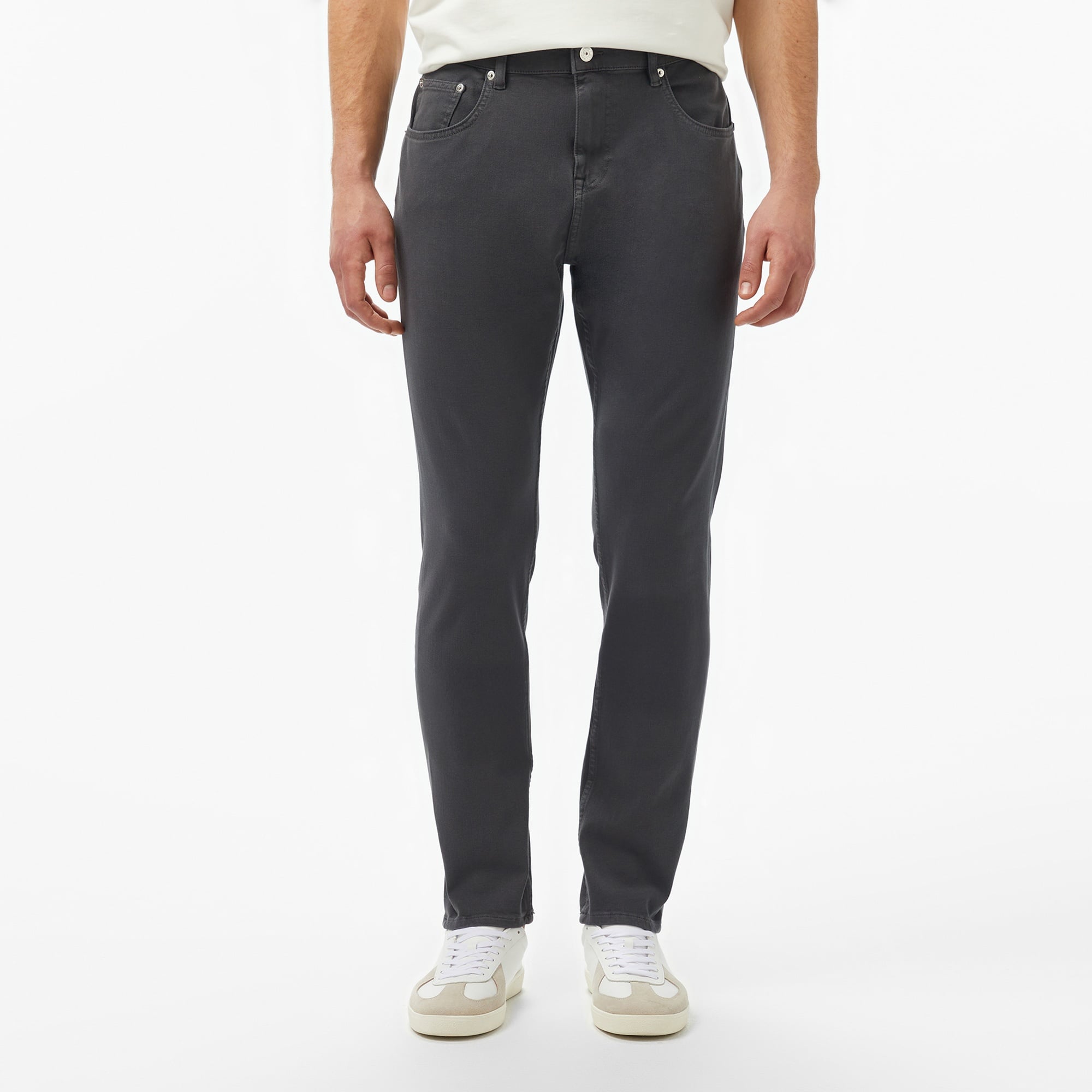 Erkek Slim Fit Gri Jean Pantolon