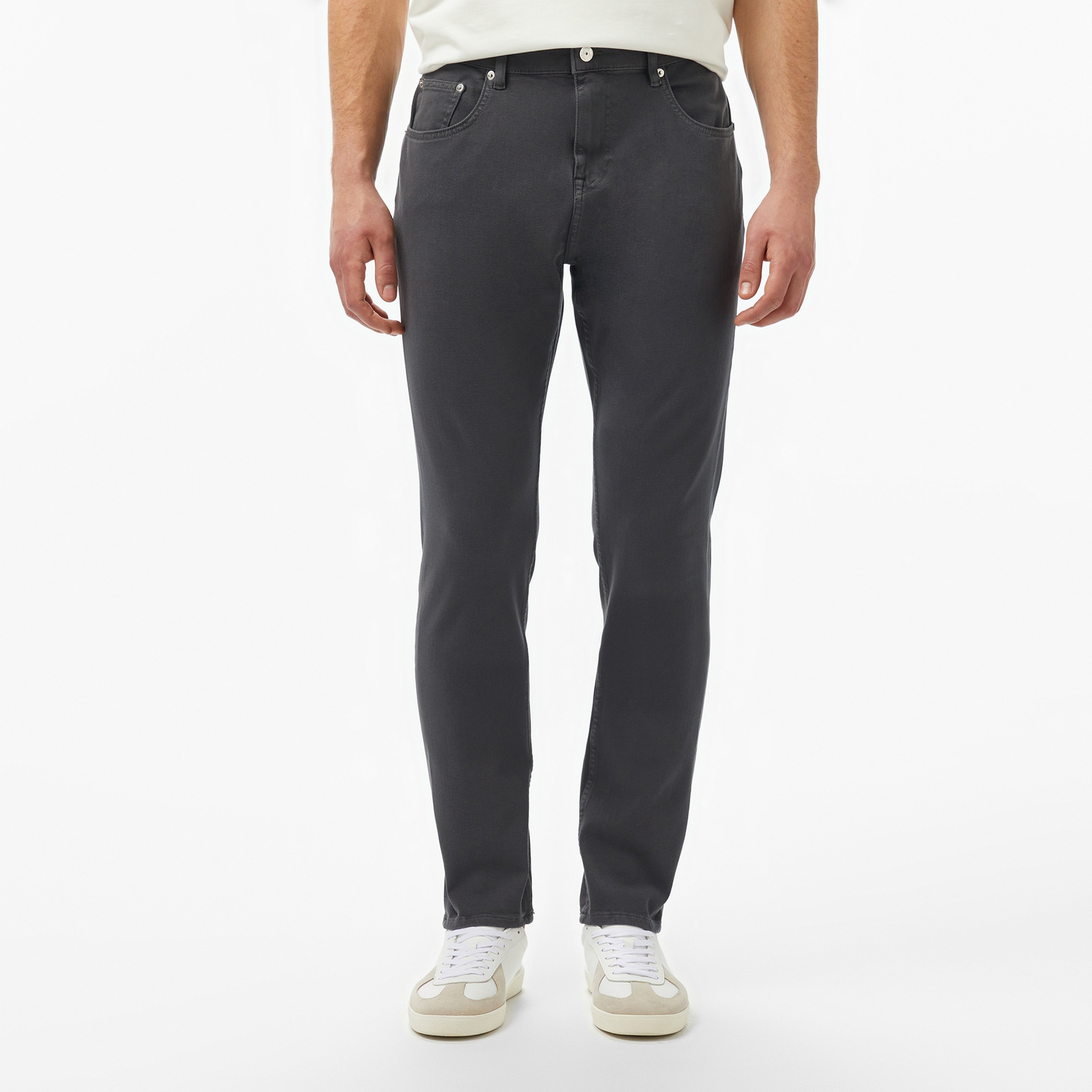 Erkek Slim Fit Gri Jean Pantolon