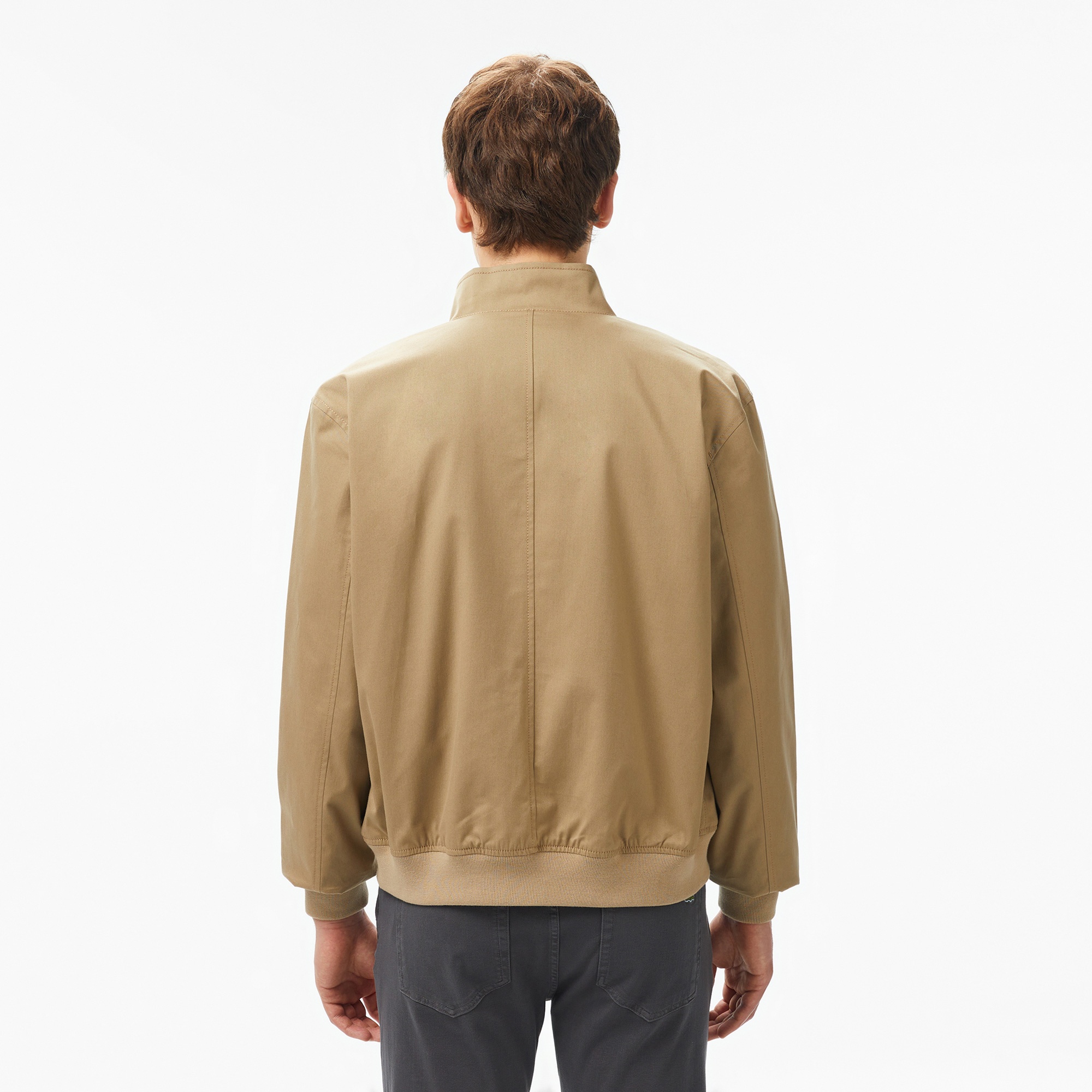 Lacoste Erkek Regular Fit Dik Yaka Bej Yağmurluk