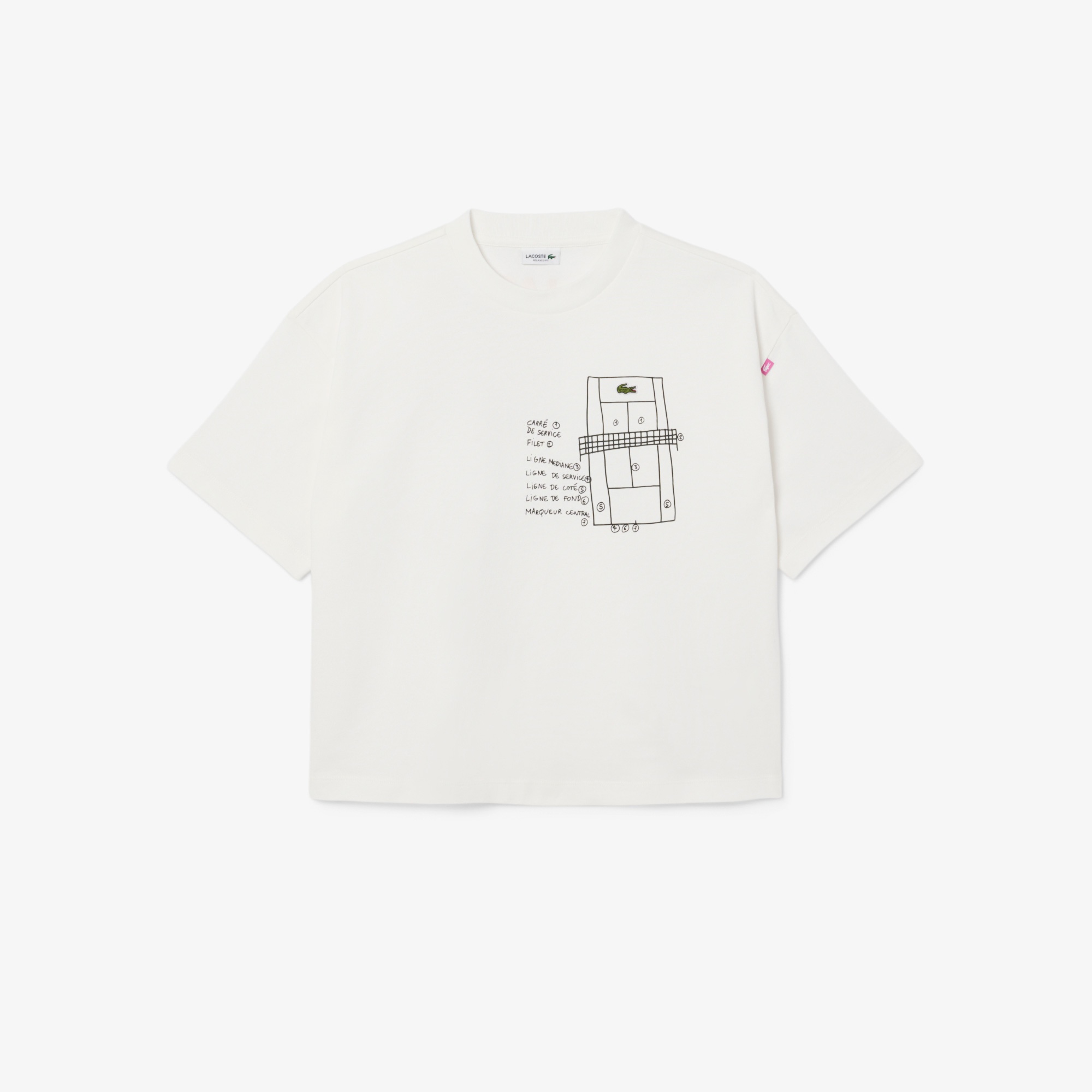 Kız Çocuk Bisiklet Yaka Baskılı Beyaz T-Shirt