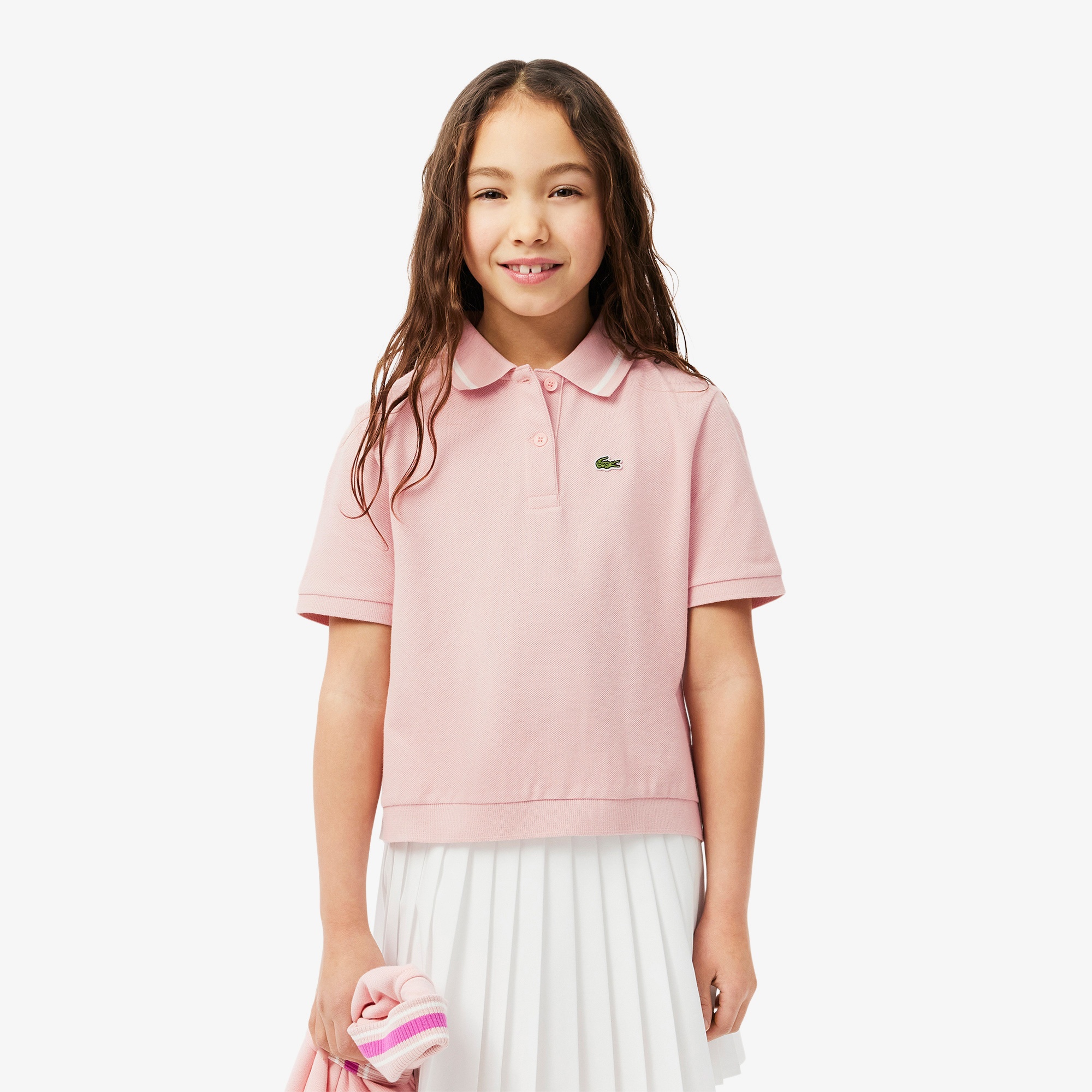 Lacoste Kız Çocuk Pembe Polo