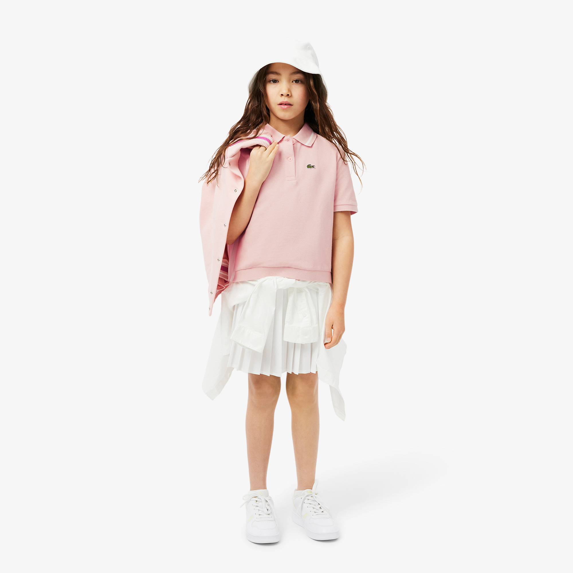 Lacoste Kız Çocuk Pembe Polo görsel 4