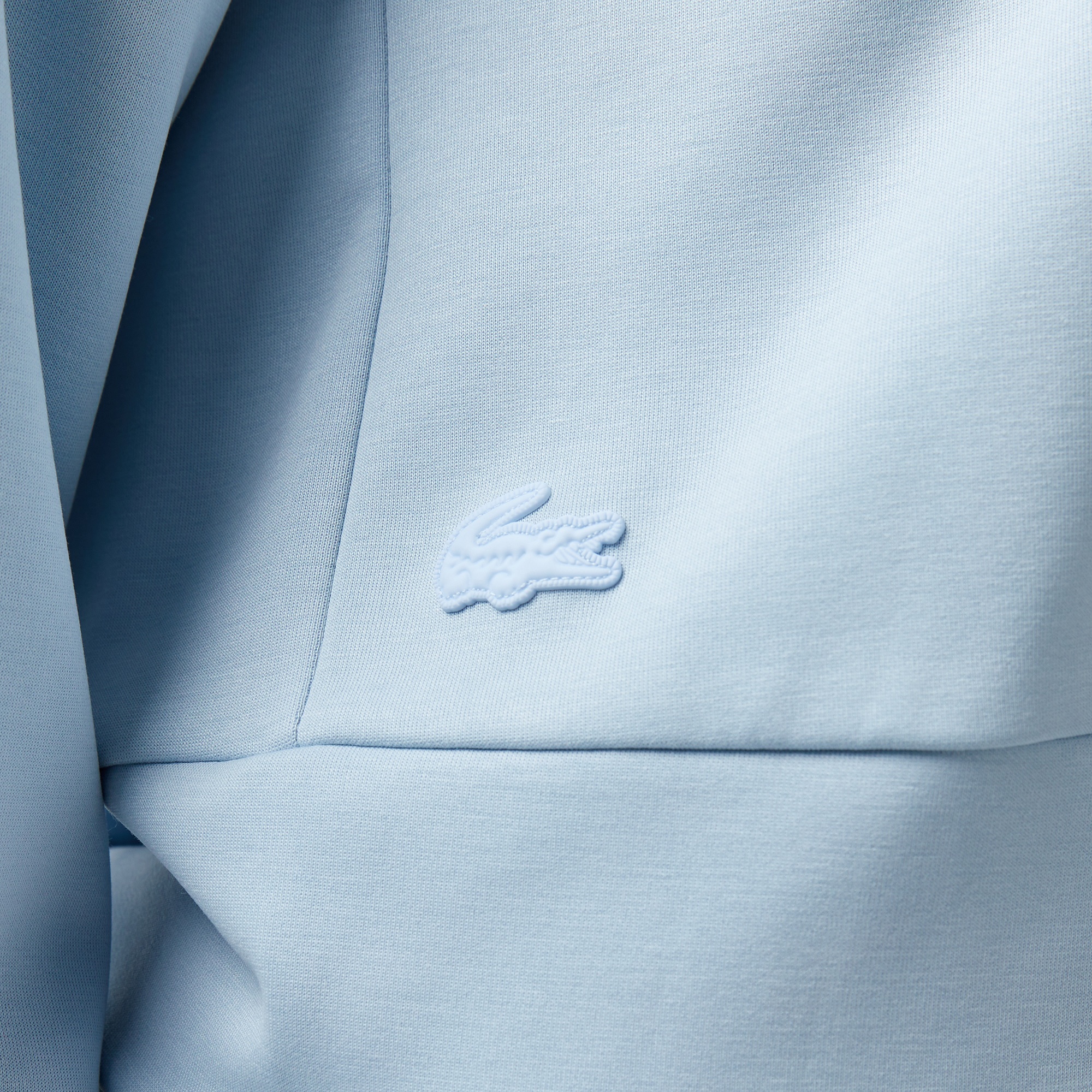 Lacoste Kadın Relaxed Fit Kapüşonlu Baskılı Açık Mavi Sweatshirt