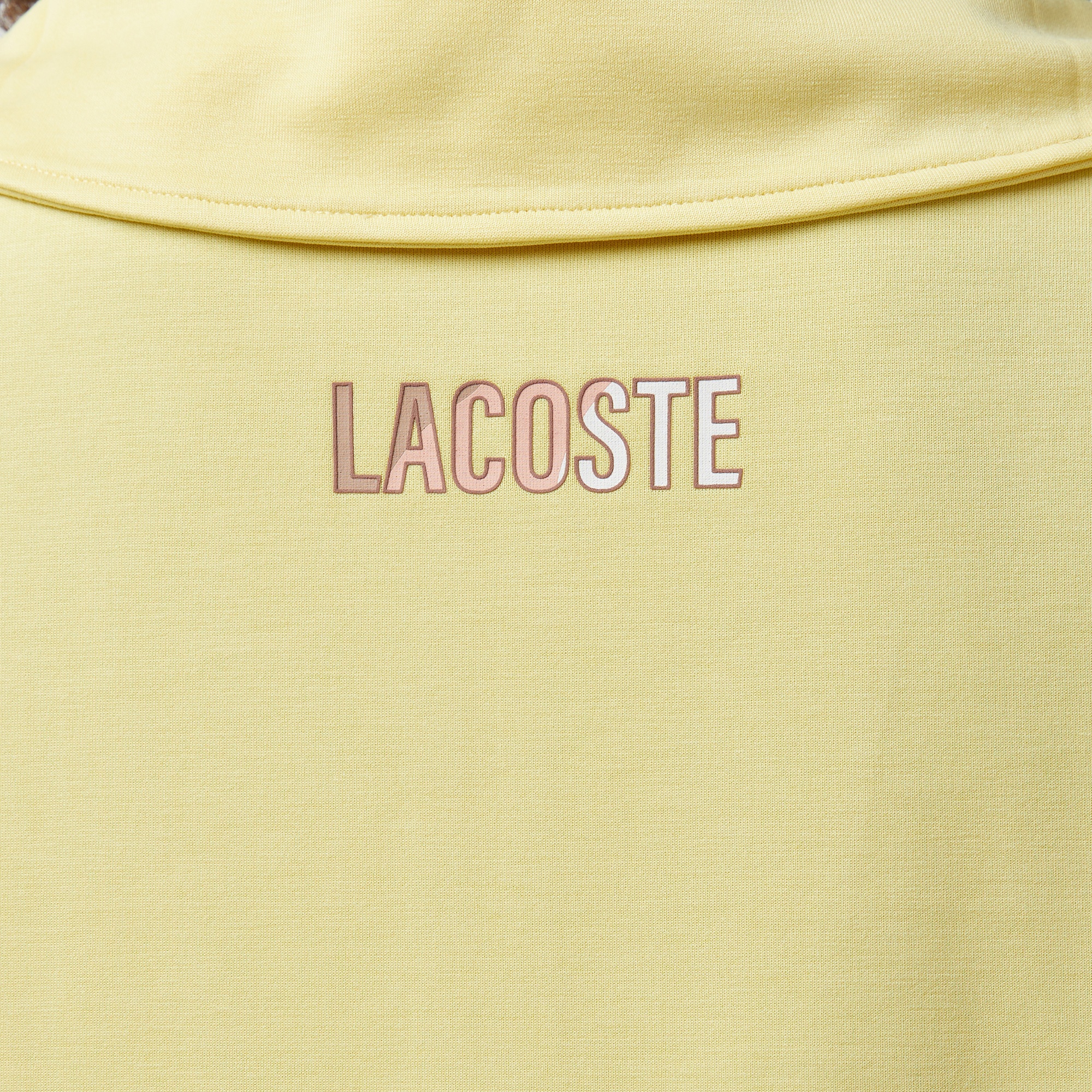 Lacoste Kadın Kısa Kollu Yarım Fermuarlı Sarı Sweatshirt