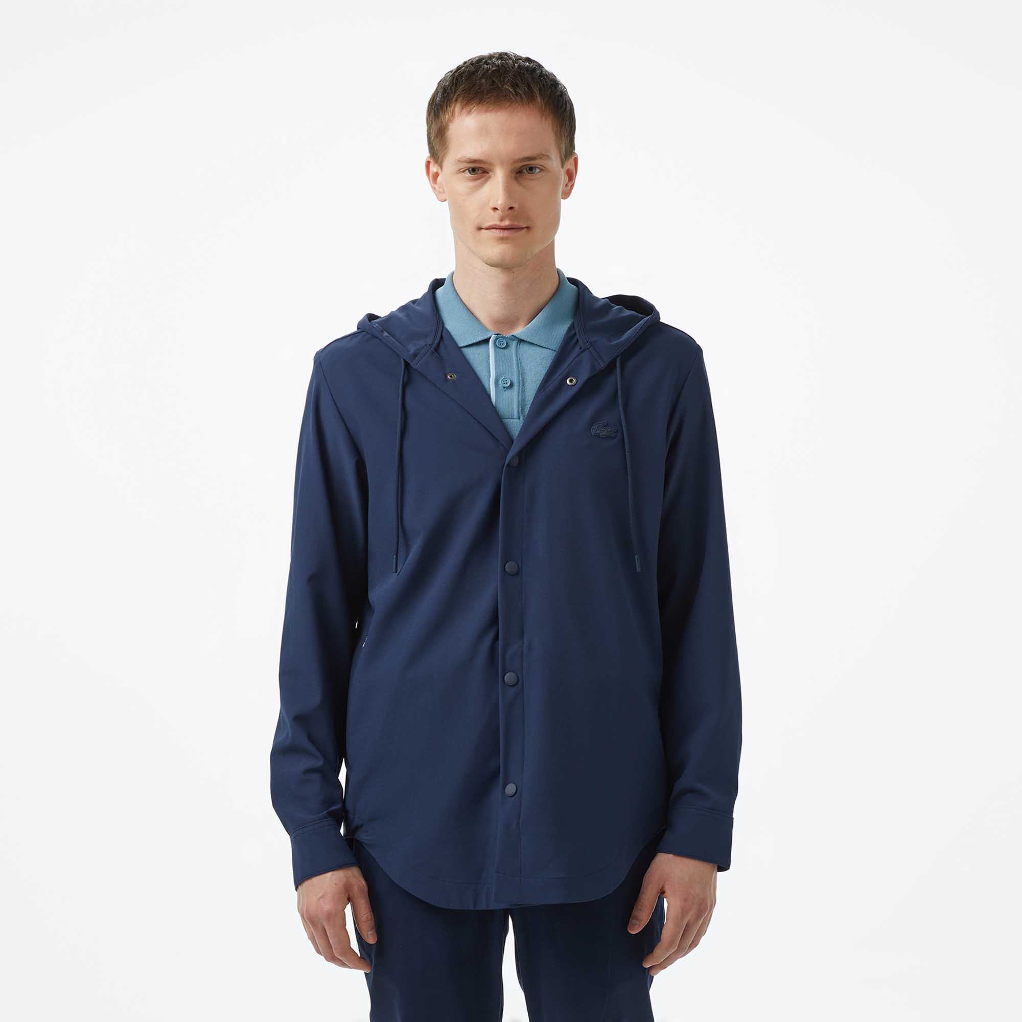 Lacoste Erkek Regular Fit Kapüşonlu Lacivert Ceket