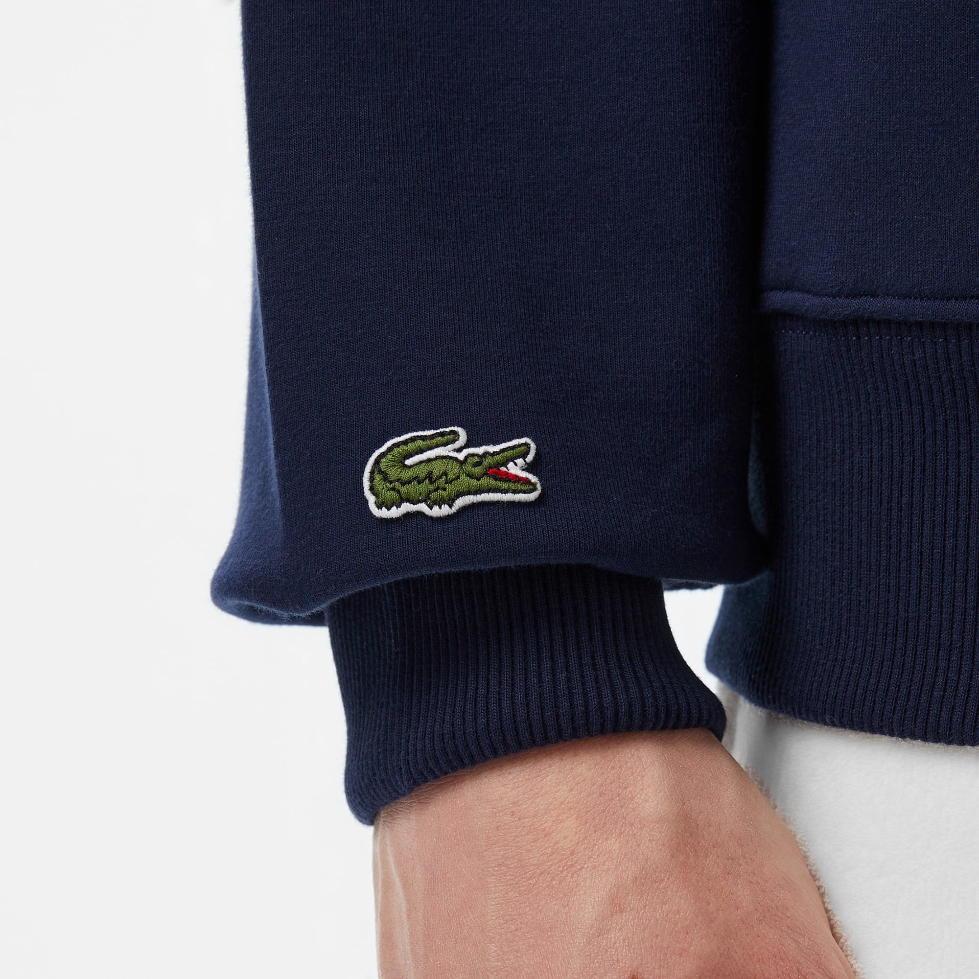 Lacoste Erkek Loose Fit Yarım Fermuarlı Baskılı Lacivert Sweatshirt