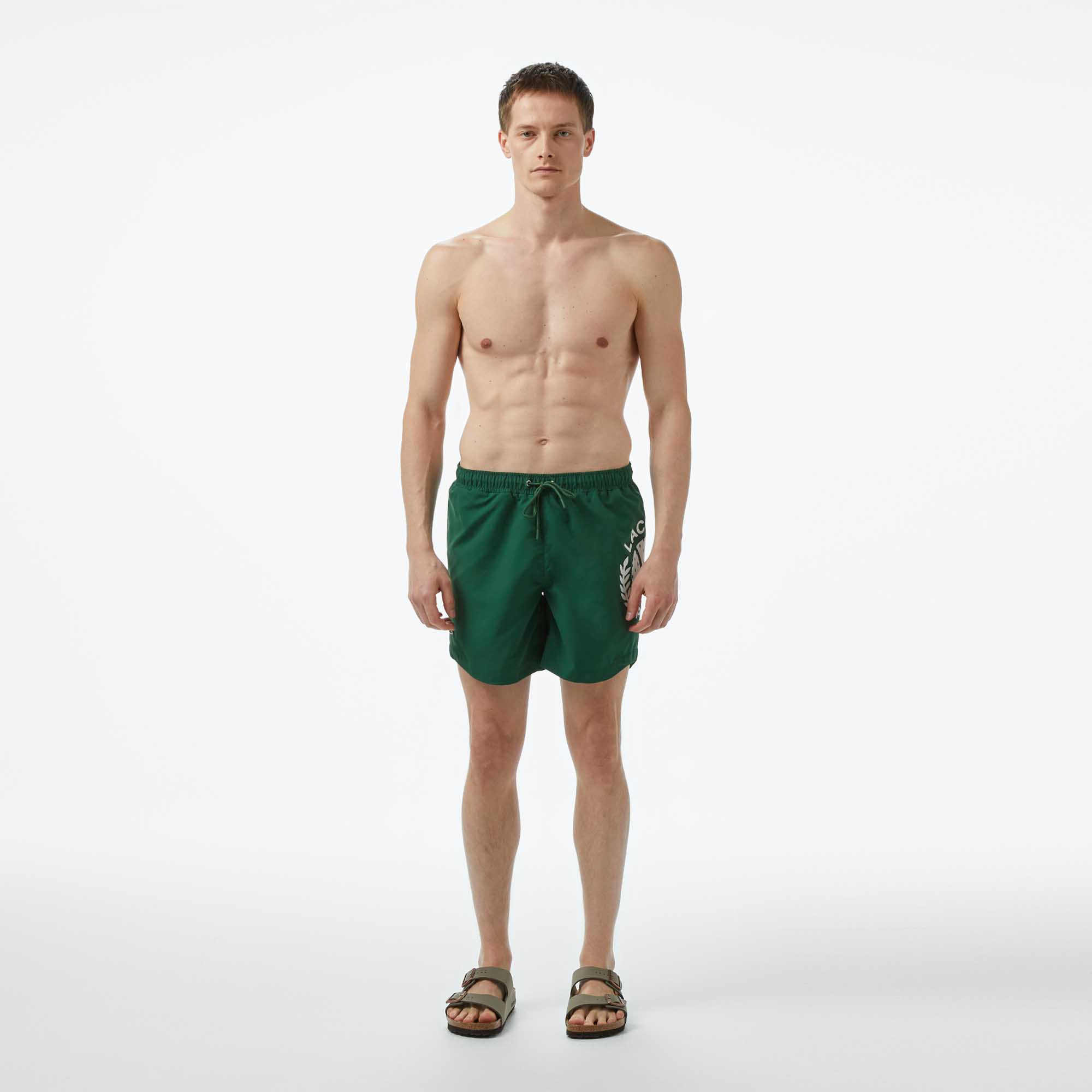 Lacoste Erkek Regular Fit Baskılı Yeşil Mayo