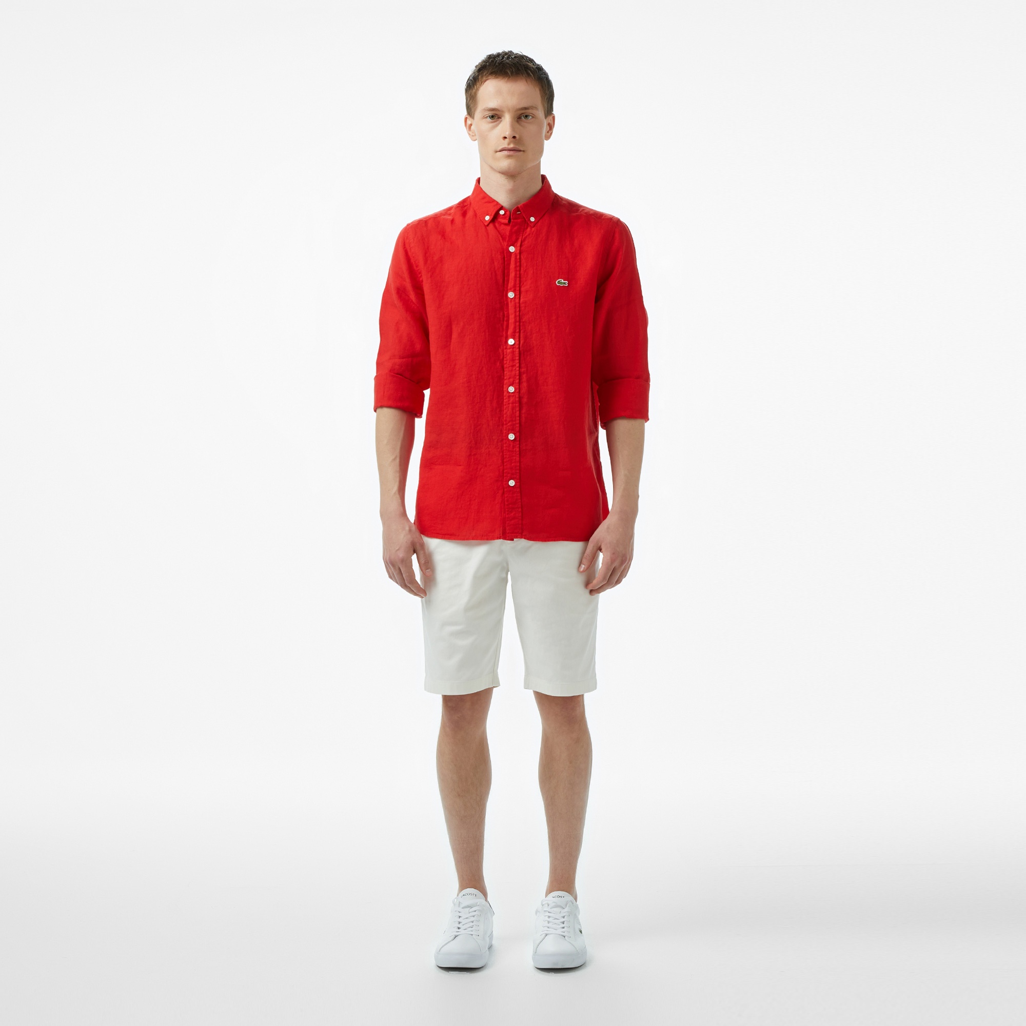 Lacoste Erkek Tapered Fit Beyaz Bermuda Şort