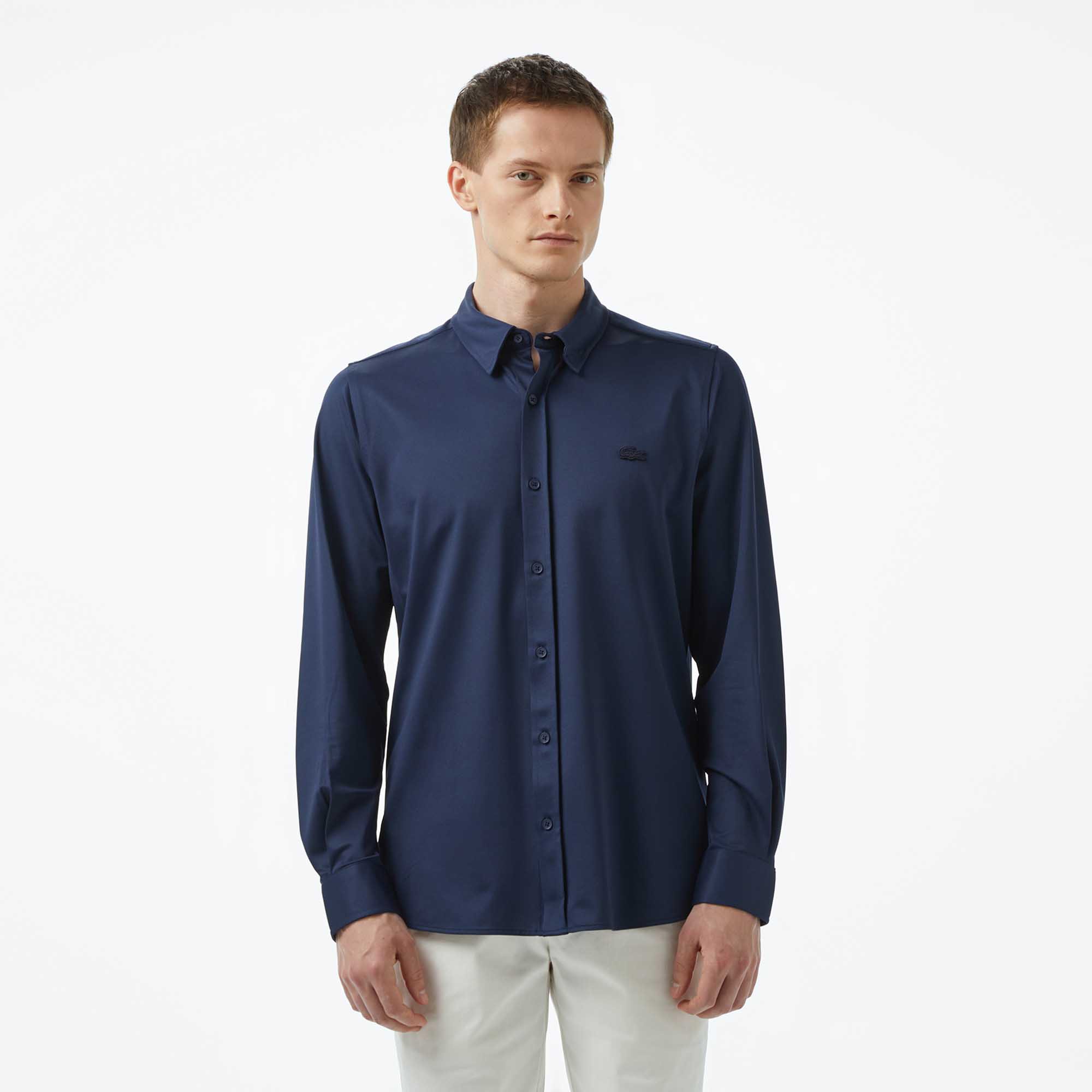 Erkek Slim Fit Lacivert Gömlek