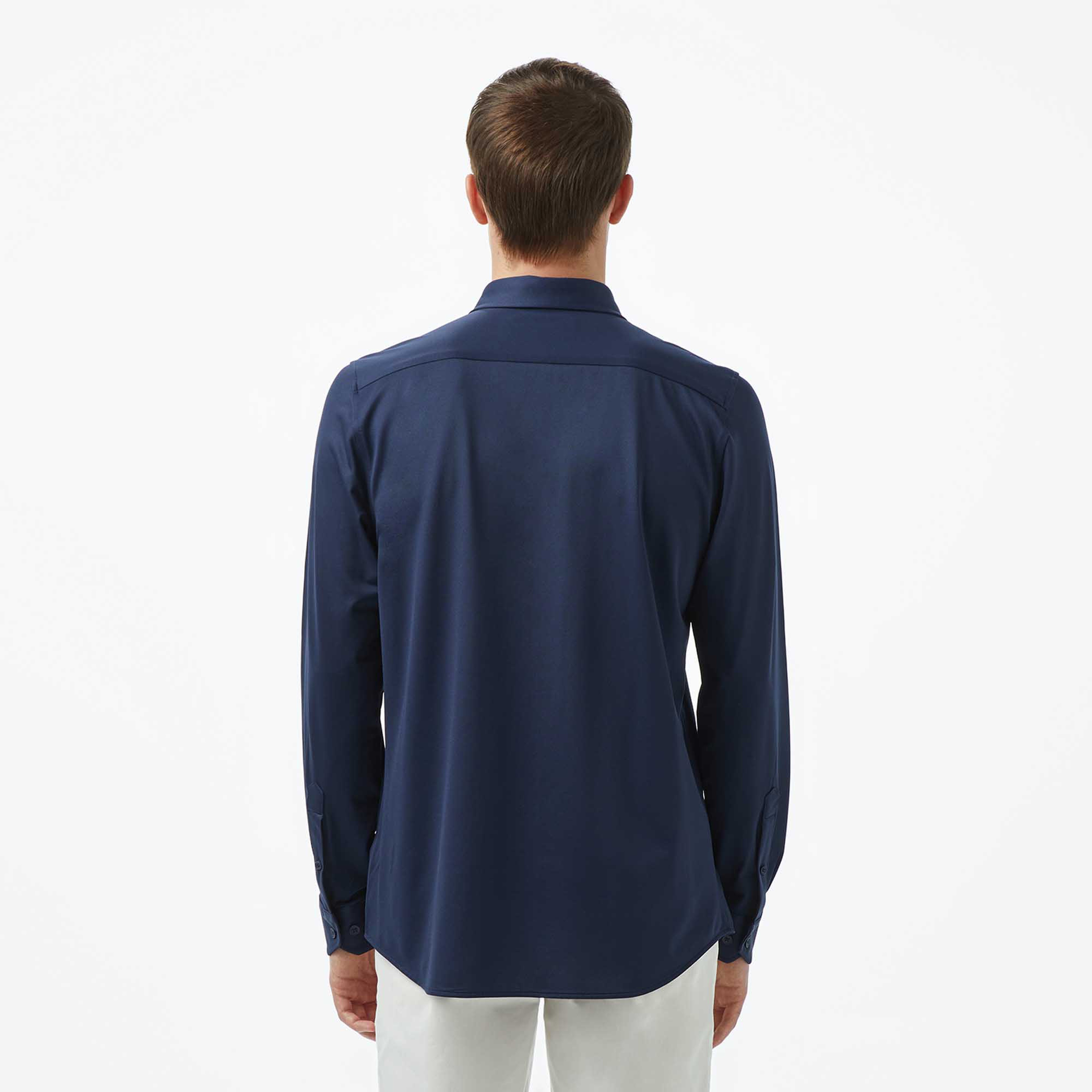 Unisex Lacoste Striped Crocodile Embroidery Shirt