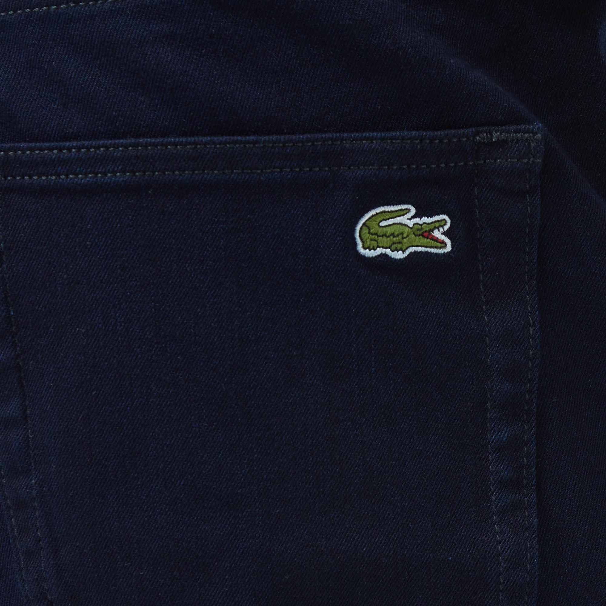 Lacoste Erkek Regular Fit Lacivert Jean Pantolon görsel 7