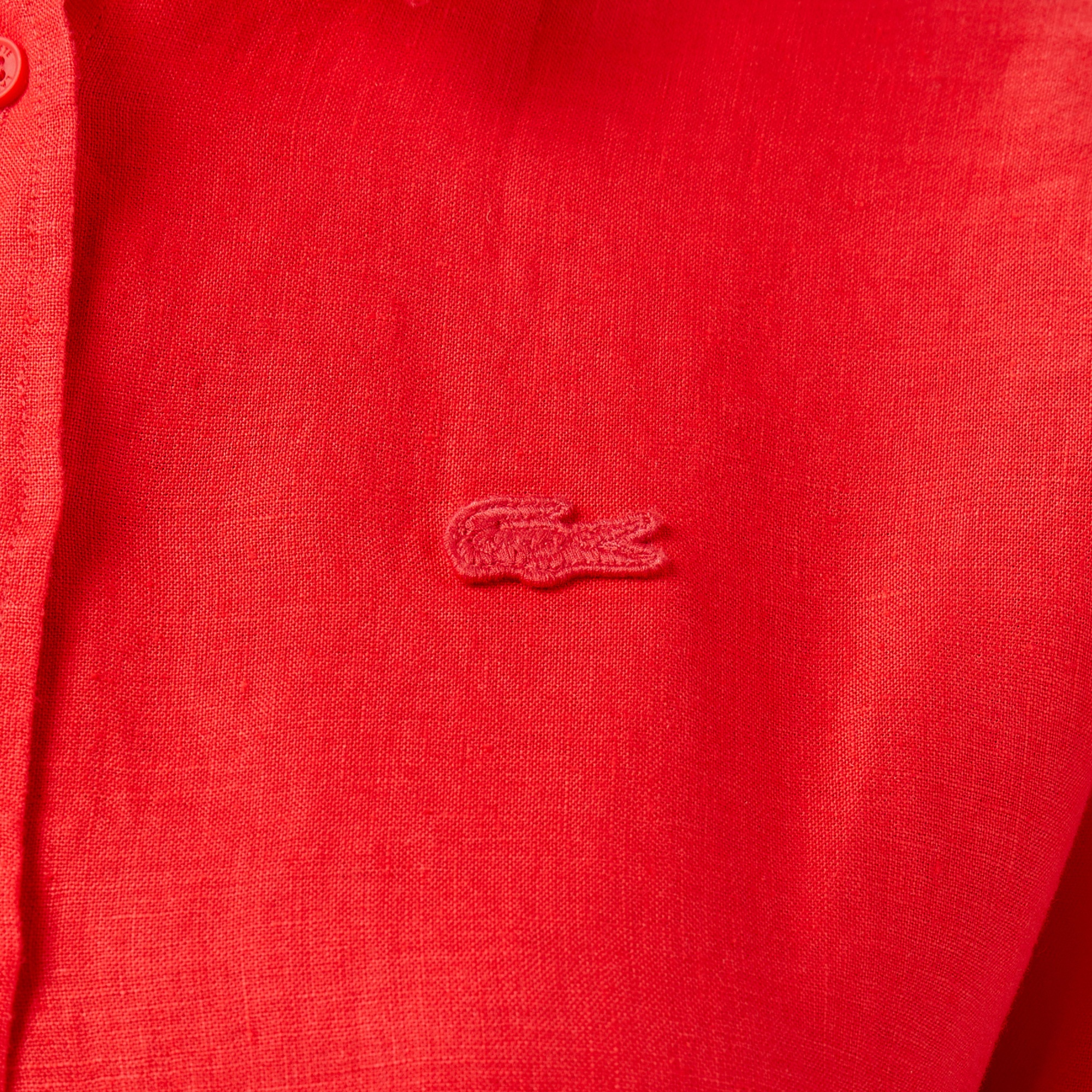 Lacoste Kadın Relaxed Fit Kırmızı Gömlek