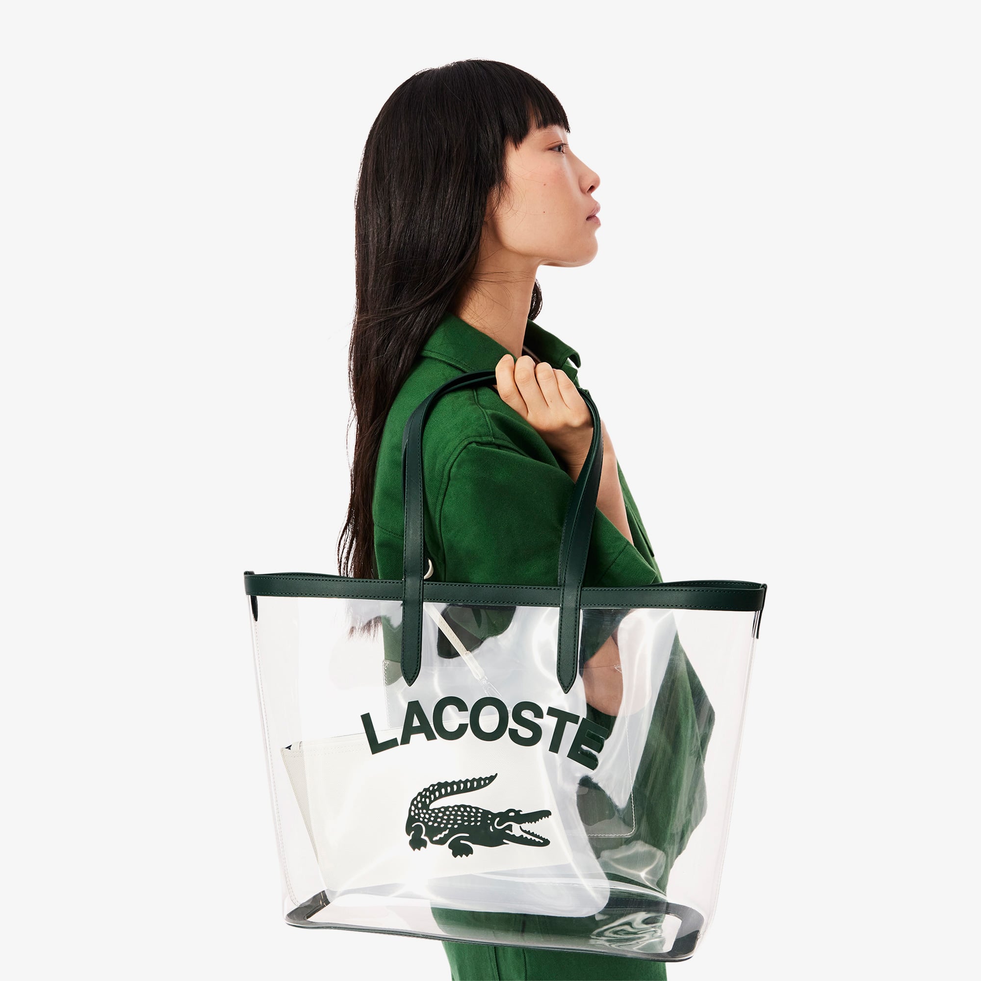 Lacoste Anna Kadın Baskılı Beyaz Omuz Çantası görsel 6