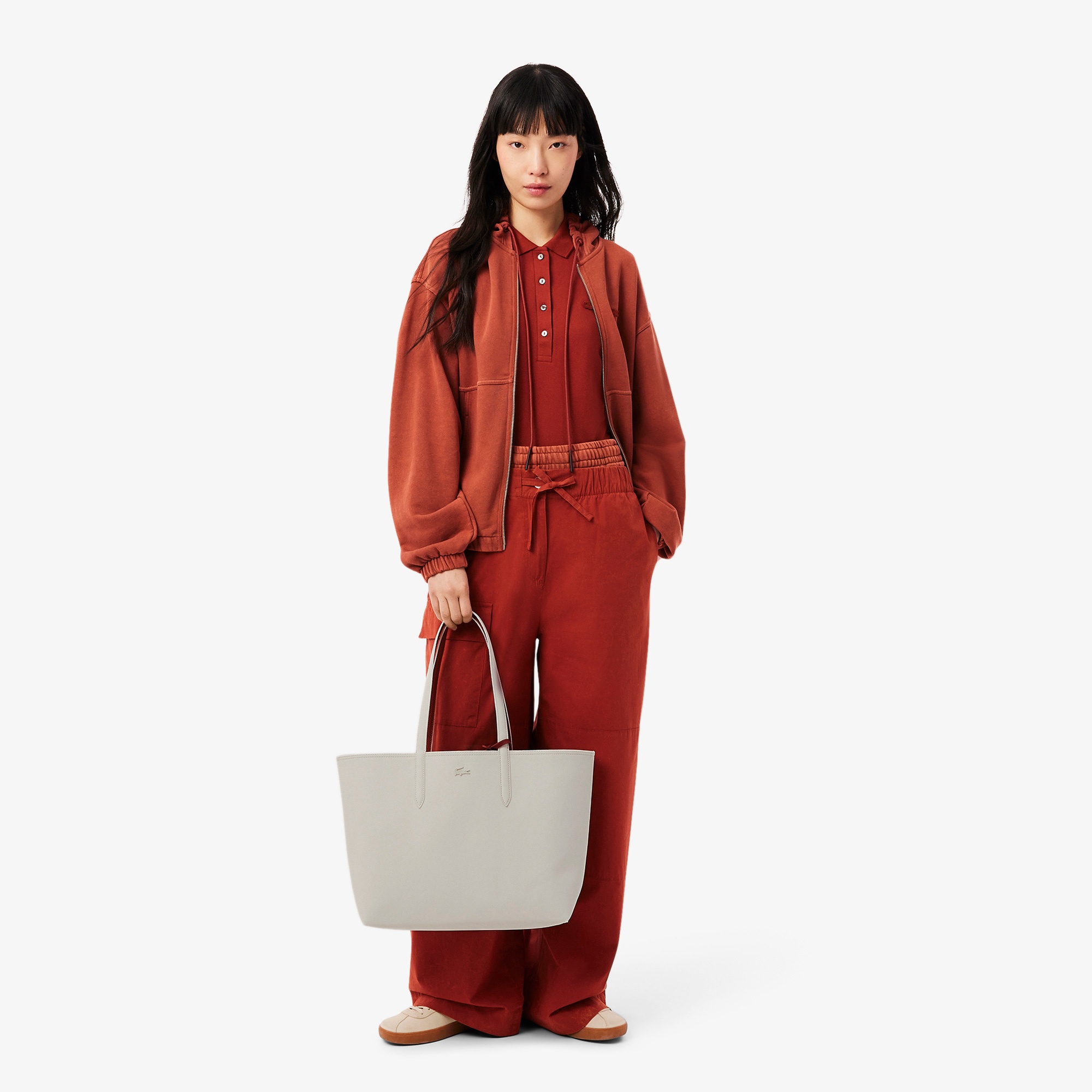 Anna Kadın Çift Taraflı Beyaz Omuz Çantası