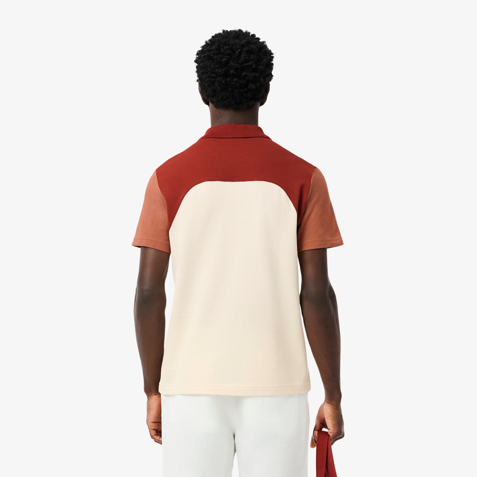 Lacoste Erkek Regular Fit Renk Bloklu Bej Polo