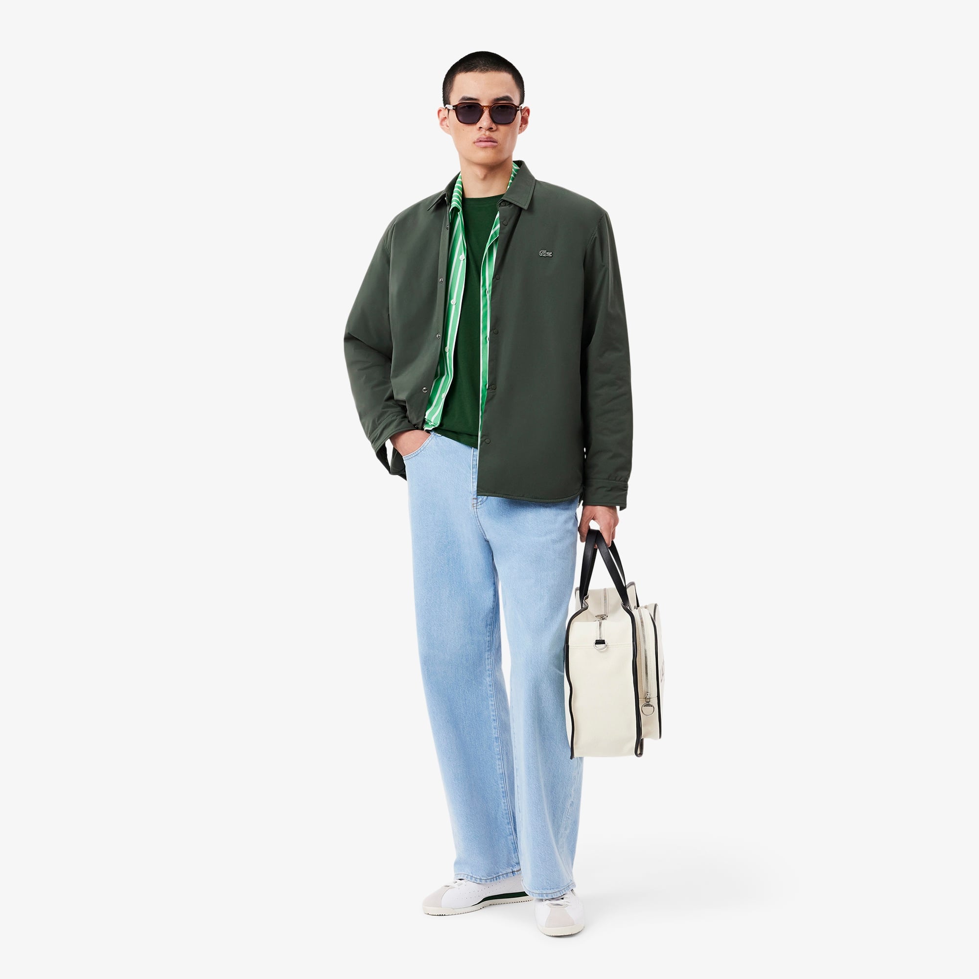 Erkek Regular Fit Bisiklet Yaka Koyu Yeşil T-Shirt