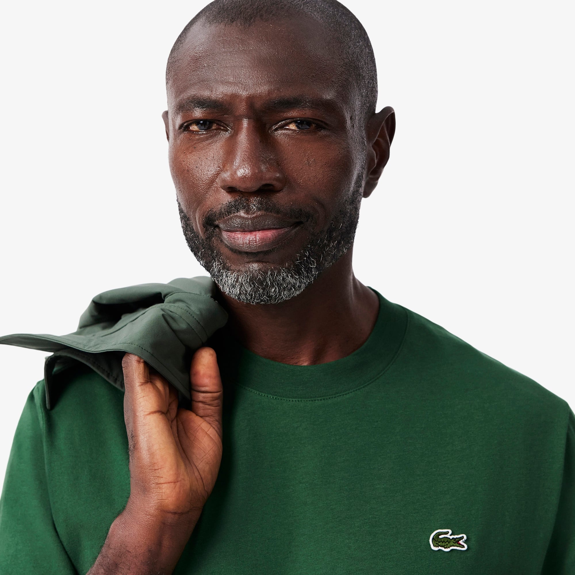 Erkek Classic Fit Bisiklet Yaka Koyu Yeşil T-Shirt