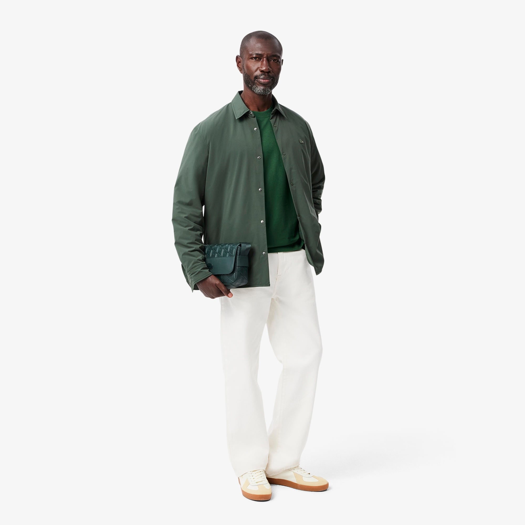 Erkek Classic Fit Bisiklet Yaka Koyu Yeşil T-Shirt