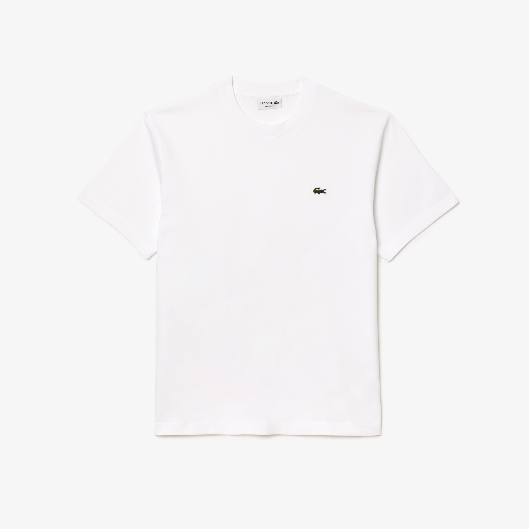 Lacoste Erkek Classic Fit Bisiklet Yaka Beyaz T-Shirt görsel 4
