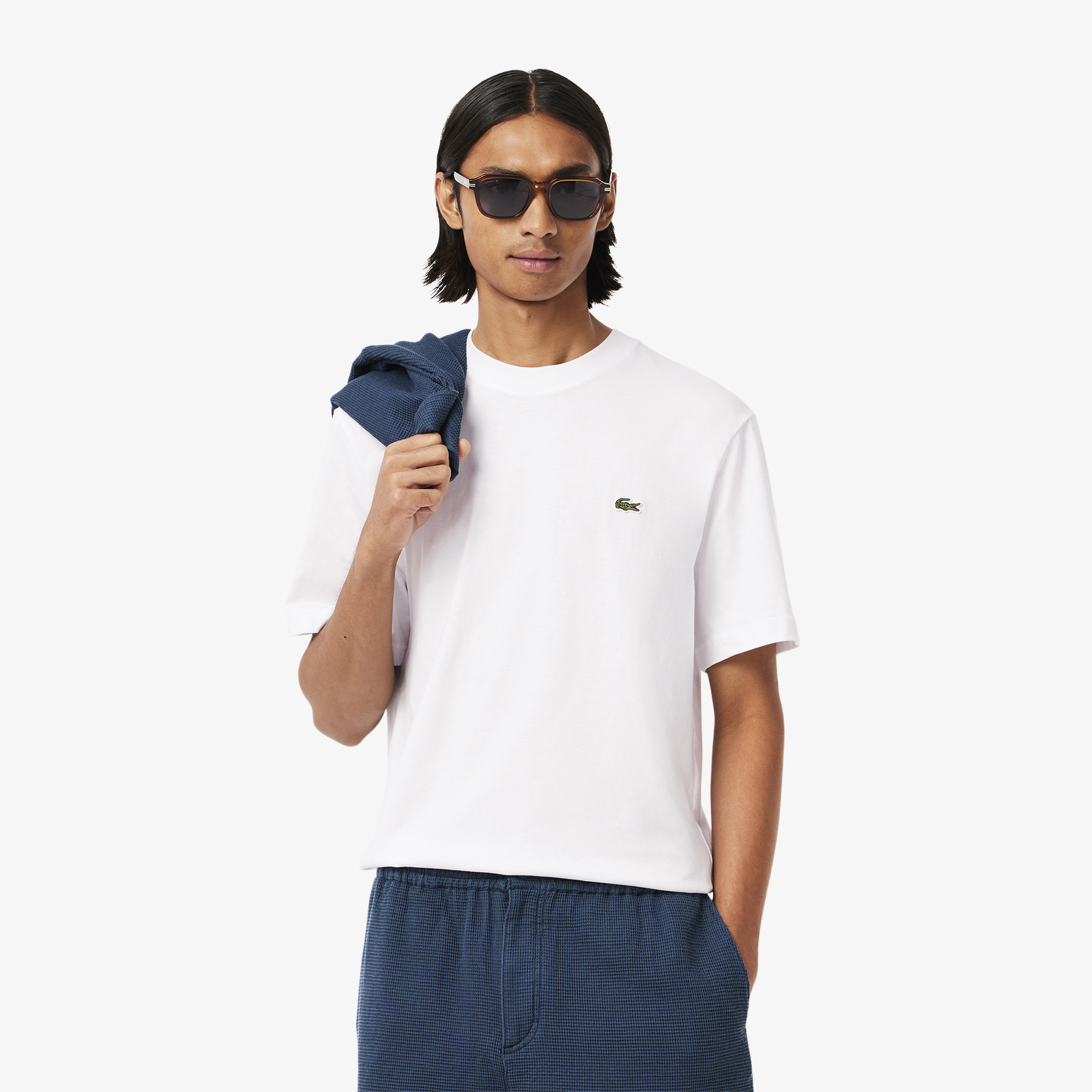 Erkek Classic Fit Bisiklet Yaka Beyaz T-Shirt Erkek Classic Fit Bisiklet Yaka Beyaz T-Shirt