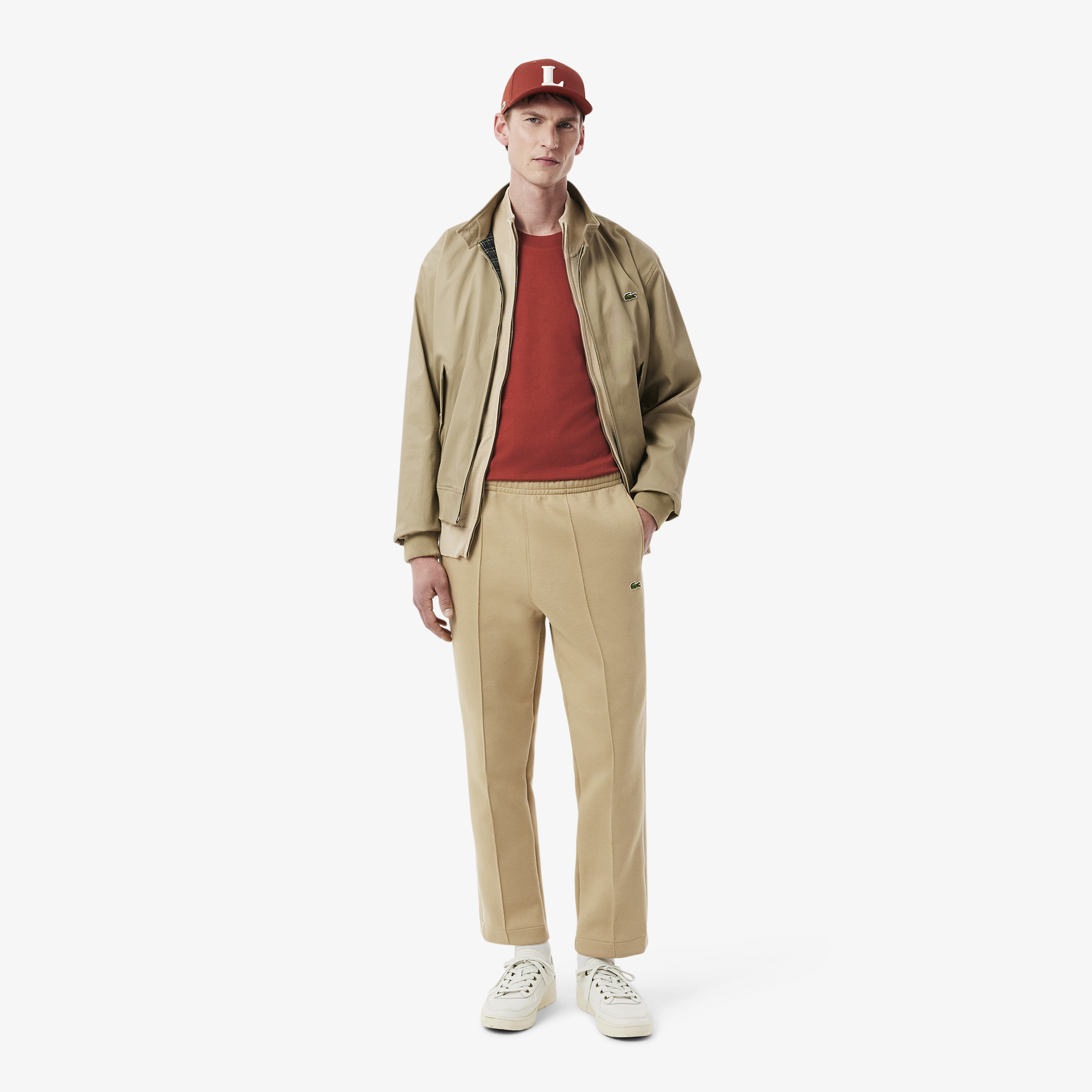Lacoste Erkek Classic Fit Bisiklet Yaka Koyu Kırmızı T-Shirt görsel 6