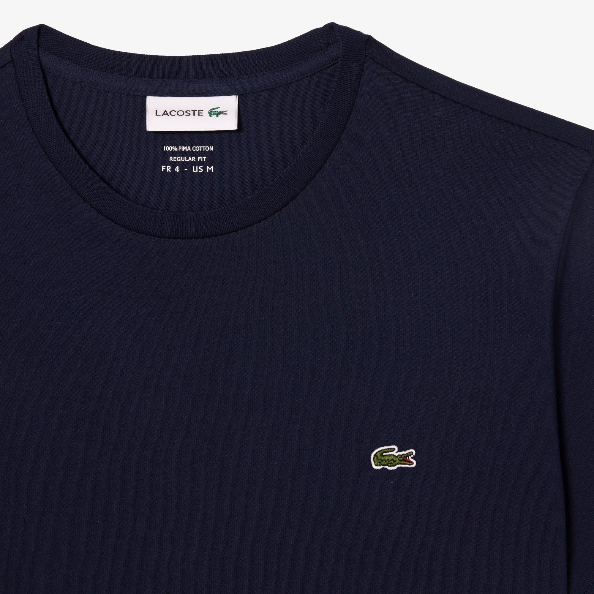 Lacoste Erkek Regular Fit Bisiklet Yaka Lacivert T-Shirt görsel 5