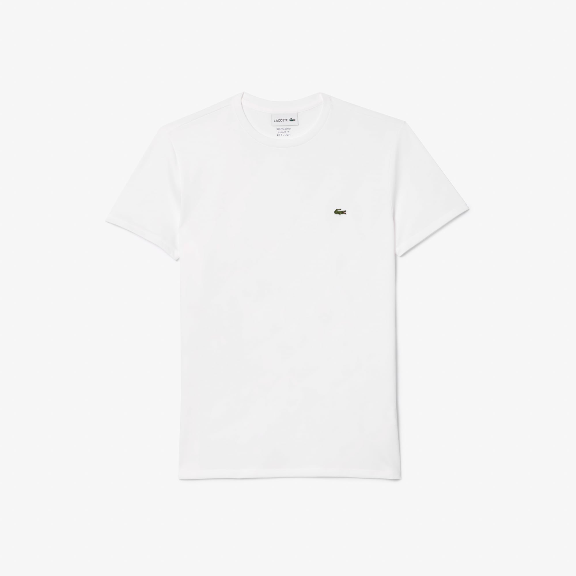 Lacoste Erkek Regular Fit Bisiklet Yaka Beyaz T-Shirt görsel 4