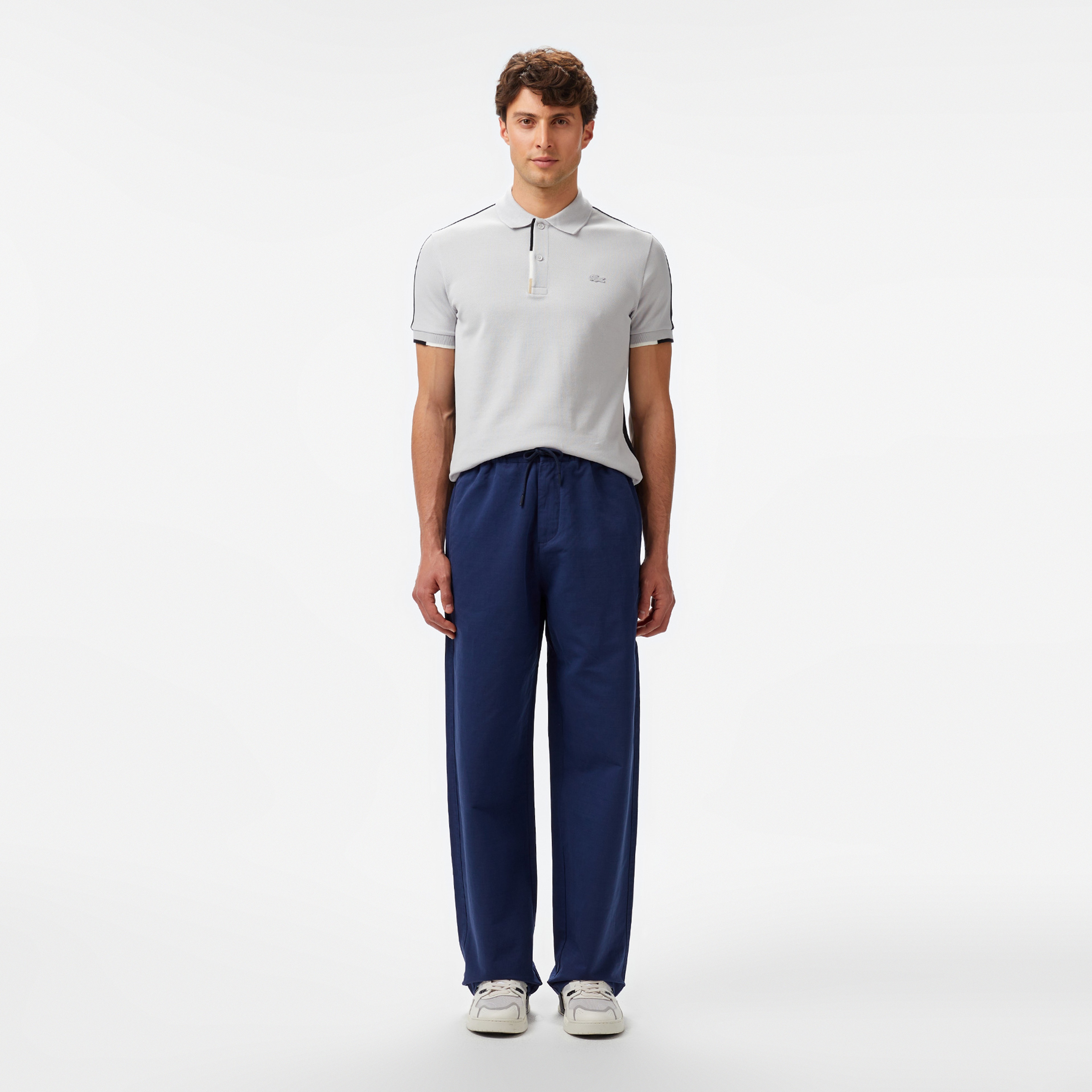 Erkek Regular Fit Renk Bloklu Gri Polo Erkek Regular Fit Renk Bloklu Gri Polo