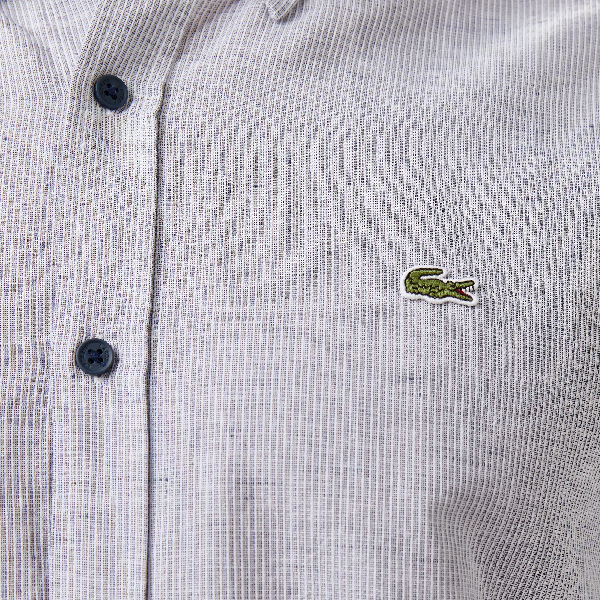 Lacoste Erkek Regular Fit Düğmeli Yaka Lacivert Gömlek