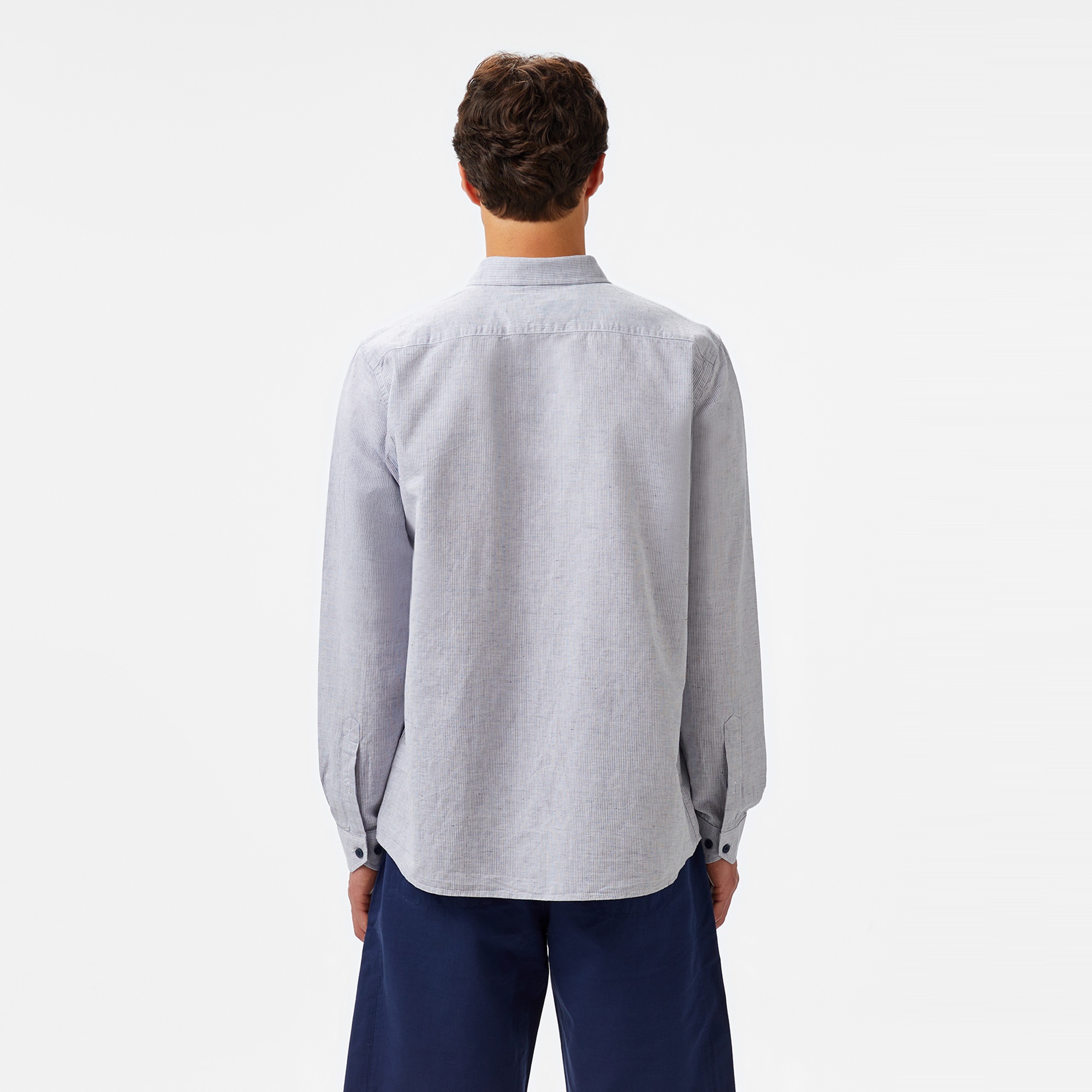 Lacoste Erkek Regular Fit Düğmeli Yaka Lacivert Gömlek