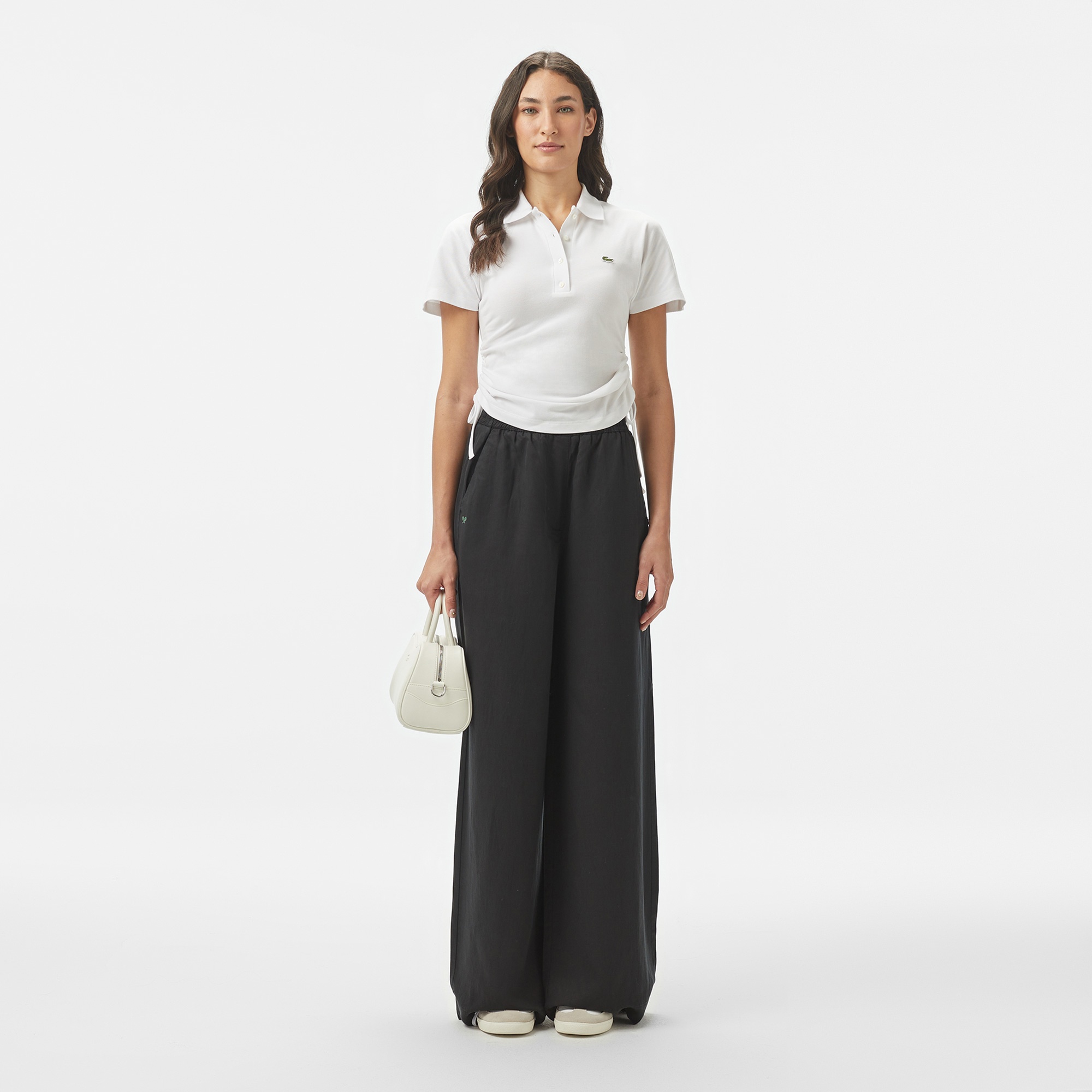 Lacoste Kadın Relaxed Fit Siyah Pantolon