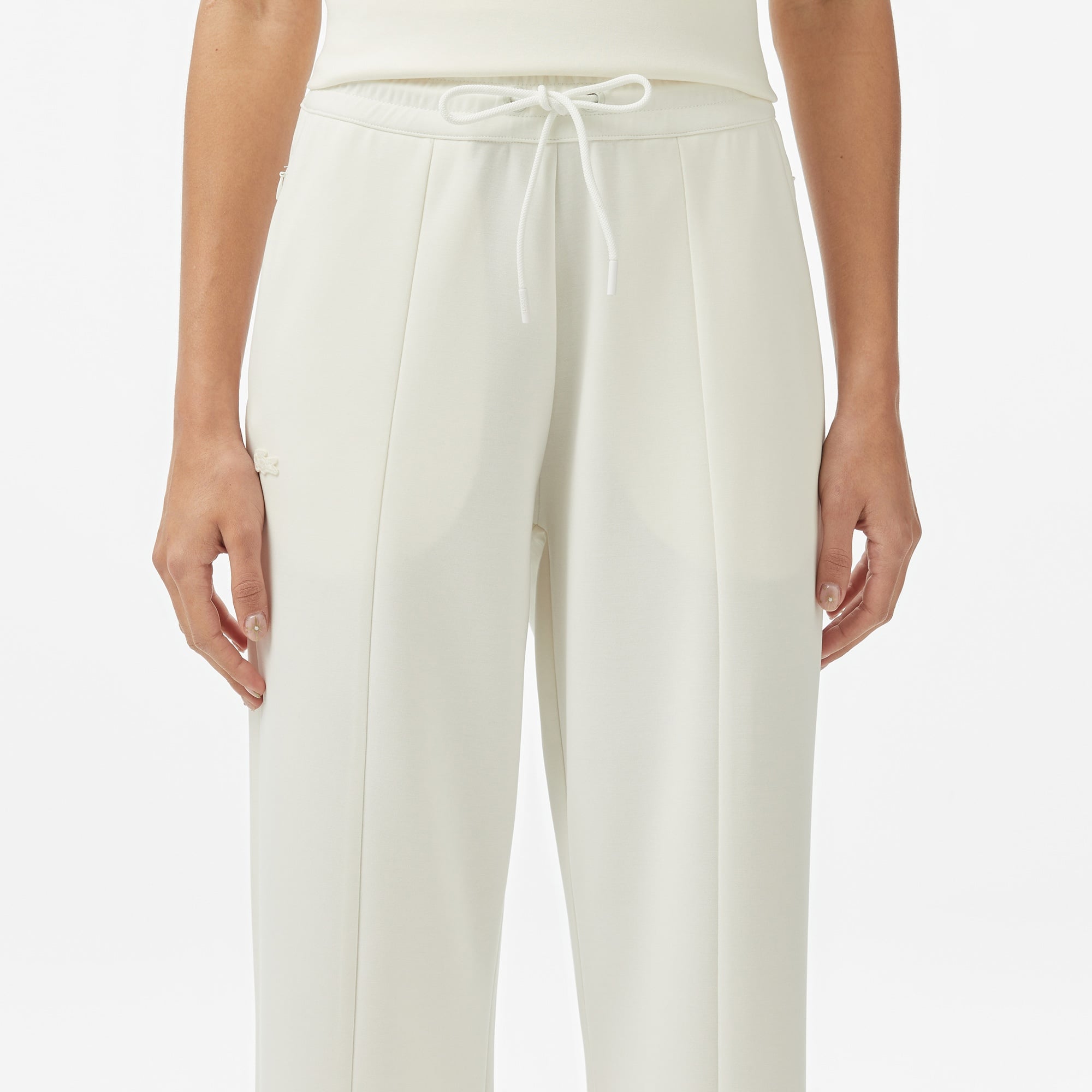 Kadın Loose Fit Beyaz Eşofman Altı