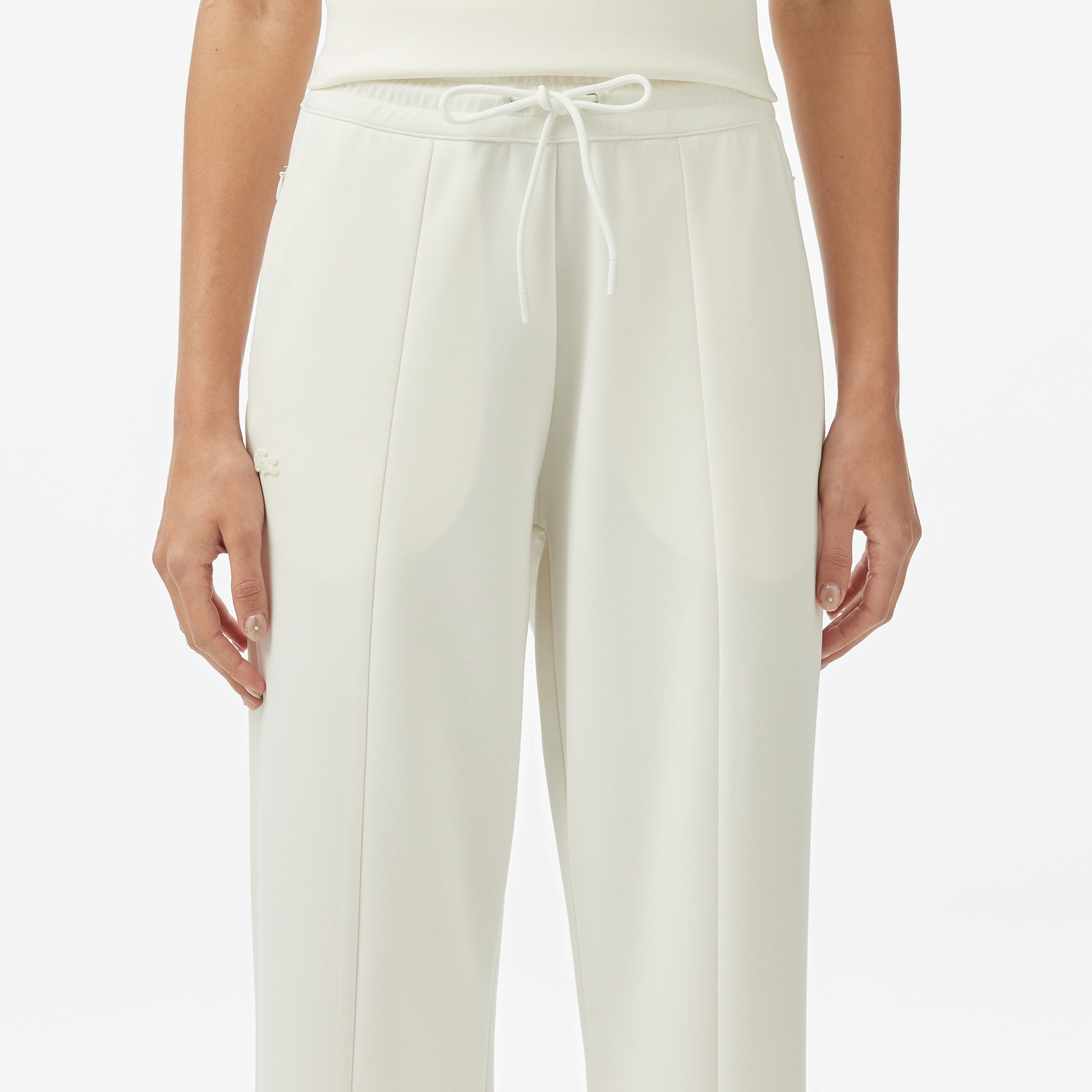 Kadın Loose Fit Beyaz Eşofman Altı