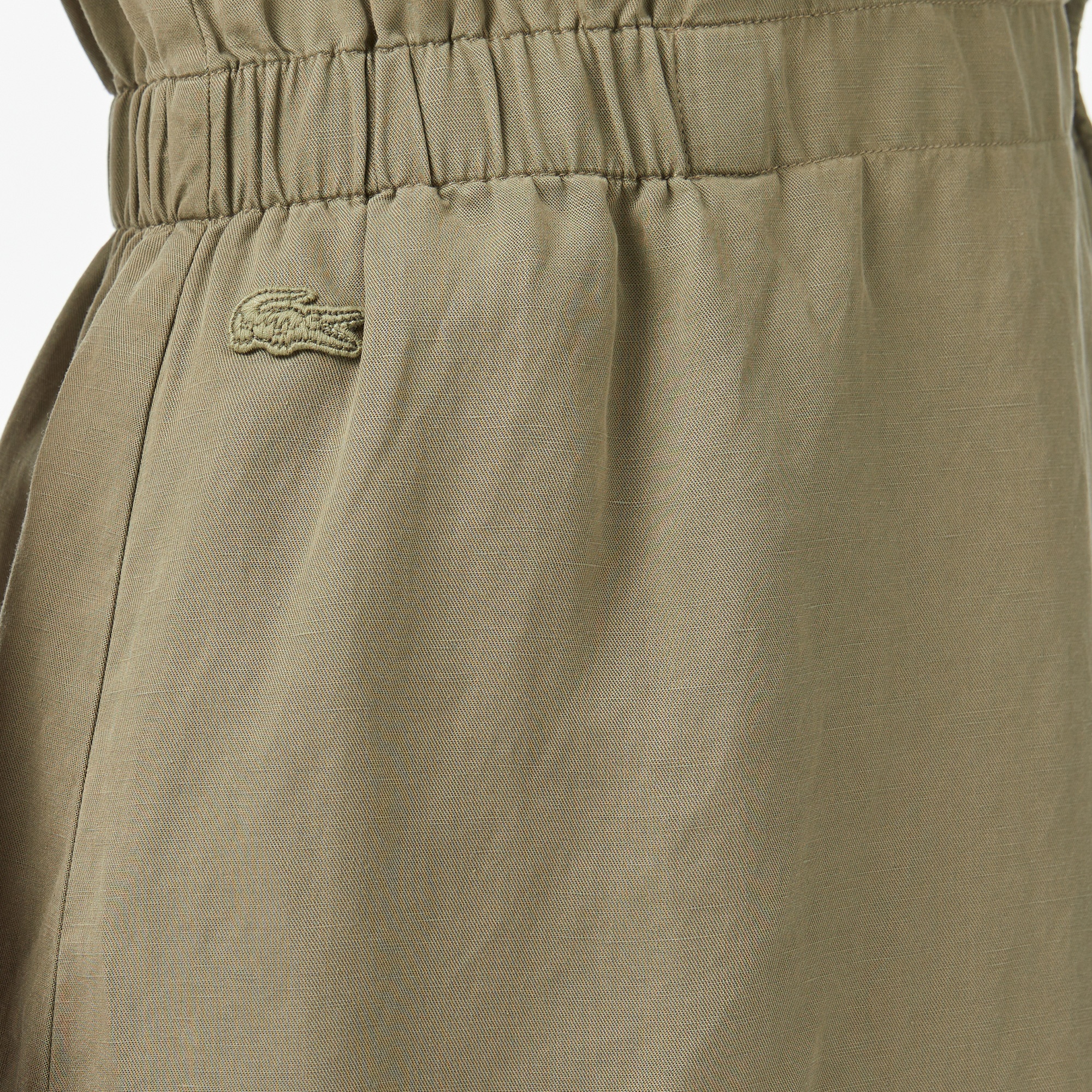 Lacoste Kadın Classic Fit Kolsuz Haki Elbise